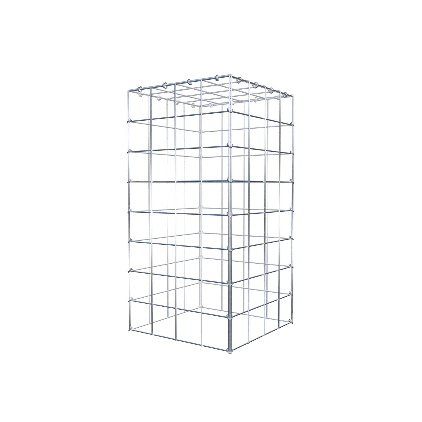 Mounted gabion type 3 80 cm x 40 cm x 40 cm (L x H x D), mesh size 10 cm x 10 cm, C-ring