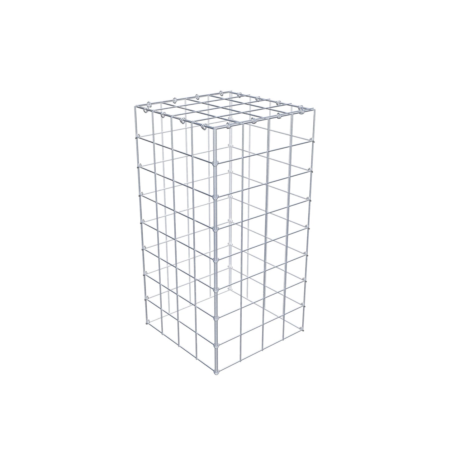 Mounted gabion type 3 80 cm x 40 cm x 40 cm (L x H x D), mesh size 10 cm x 10 cm, C-ring