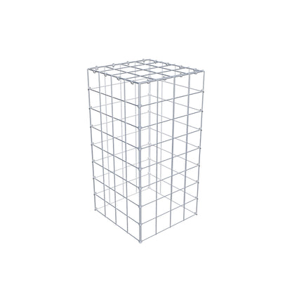 Mounted gabion type 3 80 cm x 40 cm x 40 cm (L x H x D), mesh size 10 cm x 10 cm, C-ring
