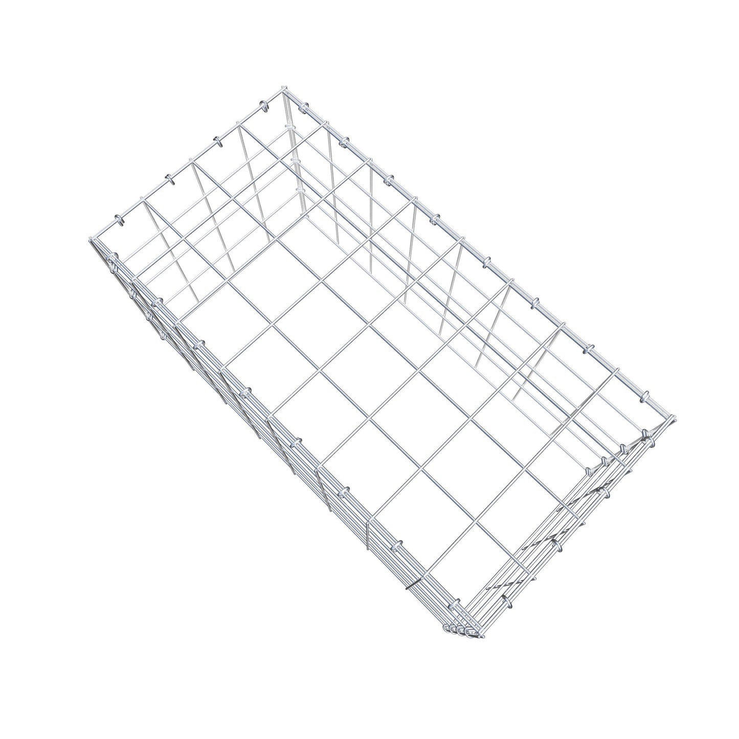 Mounted gabion type 3 80 cm x 40 cm x 40 cm (L x H x D), mesh size 10 cm x 10 cm, C-ring