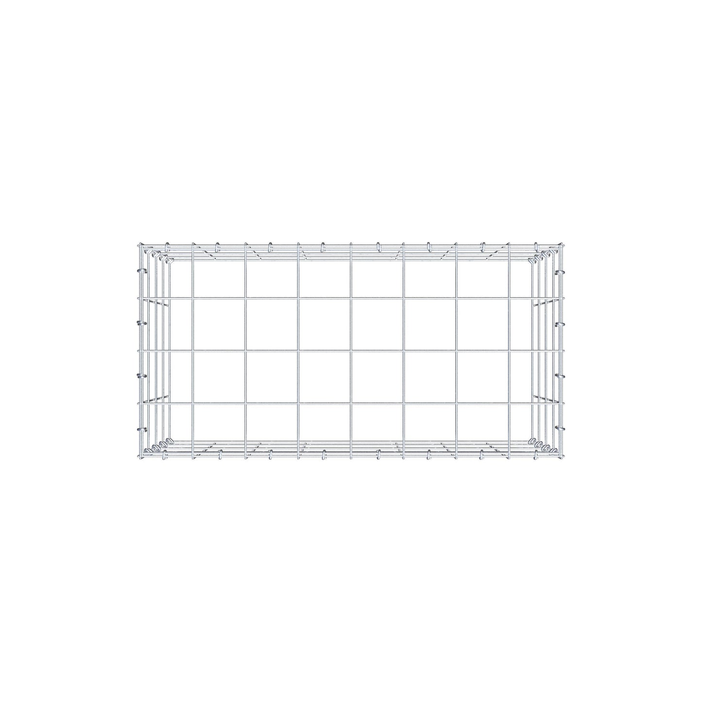 Mounted gabion type 3 80 cm x 40 cm x 40 cm (L x H x D), mesh size 10 cm x 10 cm, C-ring