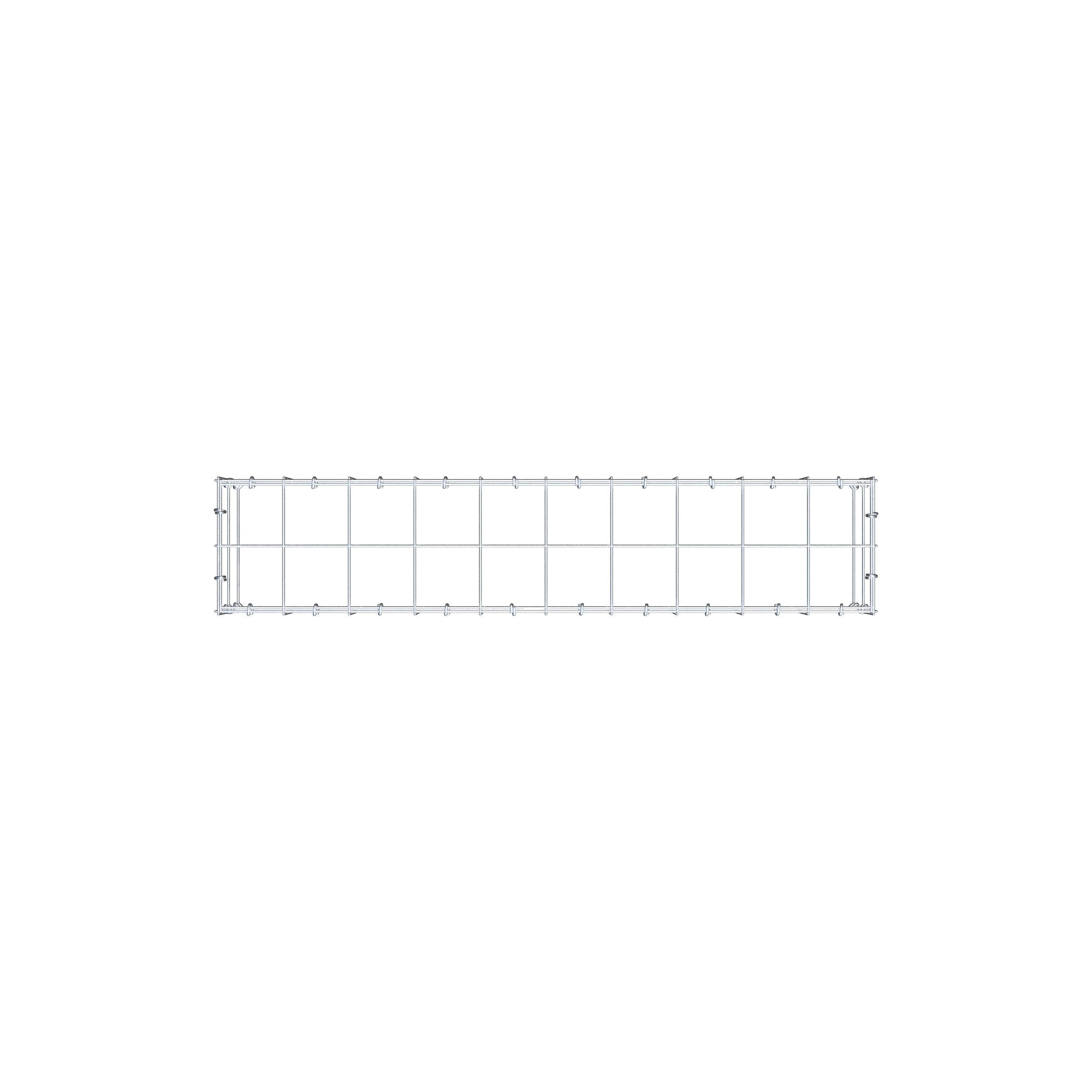 Anbaugabione Typ 3 100 cm x 20 cm x 20 cm (L x H x T), Maschenweite 10 cm x 10 cm, C-Ring