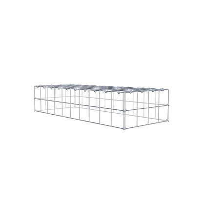 Monteret gabion type 3 100 cm x 20 cm x 40 cm (L x H x D), maskestørrelse 10 cm x 10 cm, C-ring
