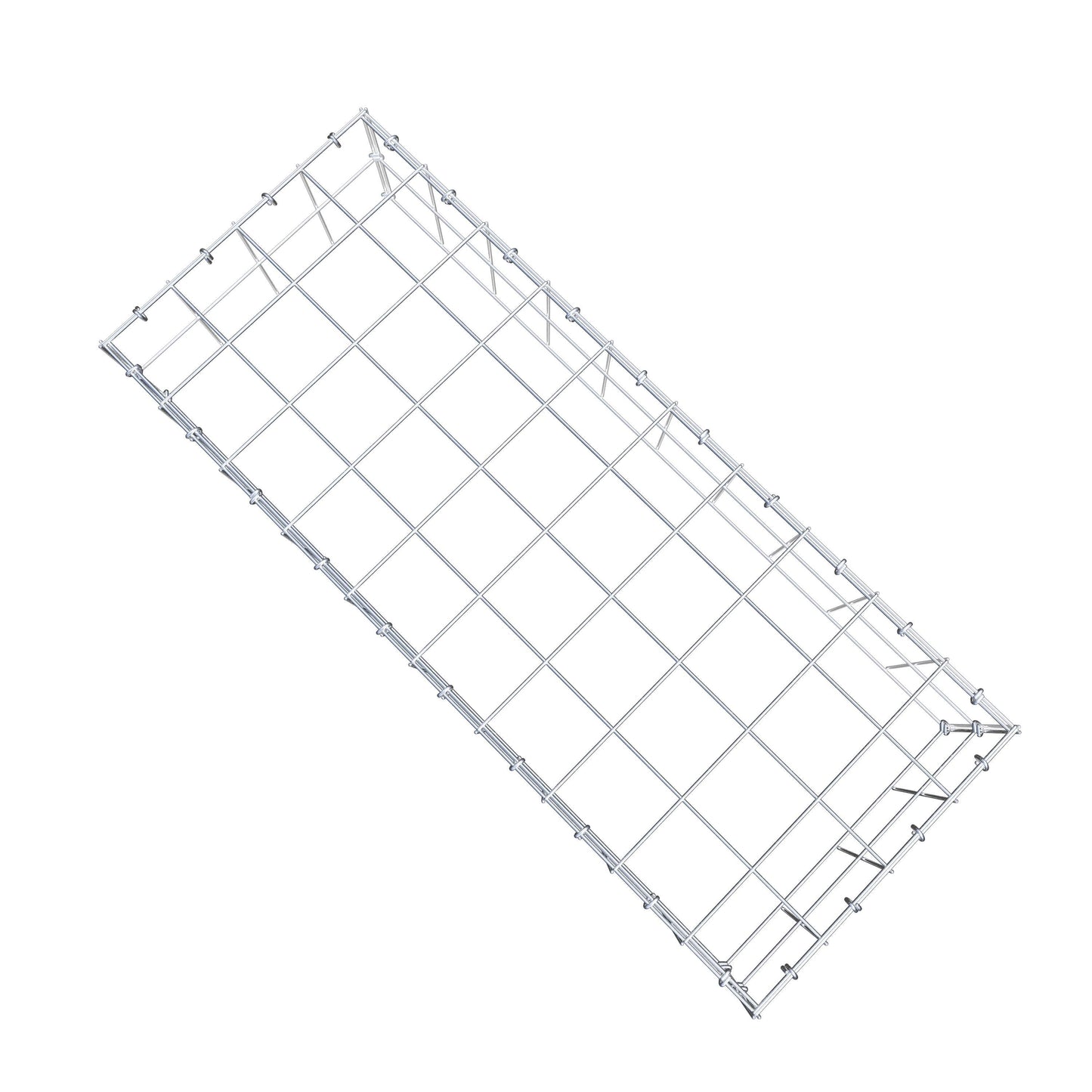 Monteret gabion type 3 100 cm x 20 cm x 40 cm (L x H x D), maskestørrelse 10 cm x 10 cm, C-ring