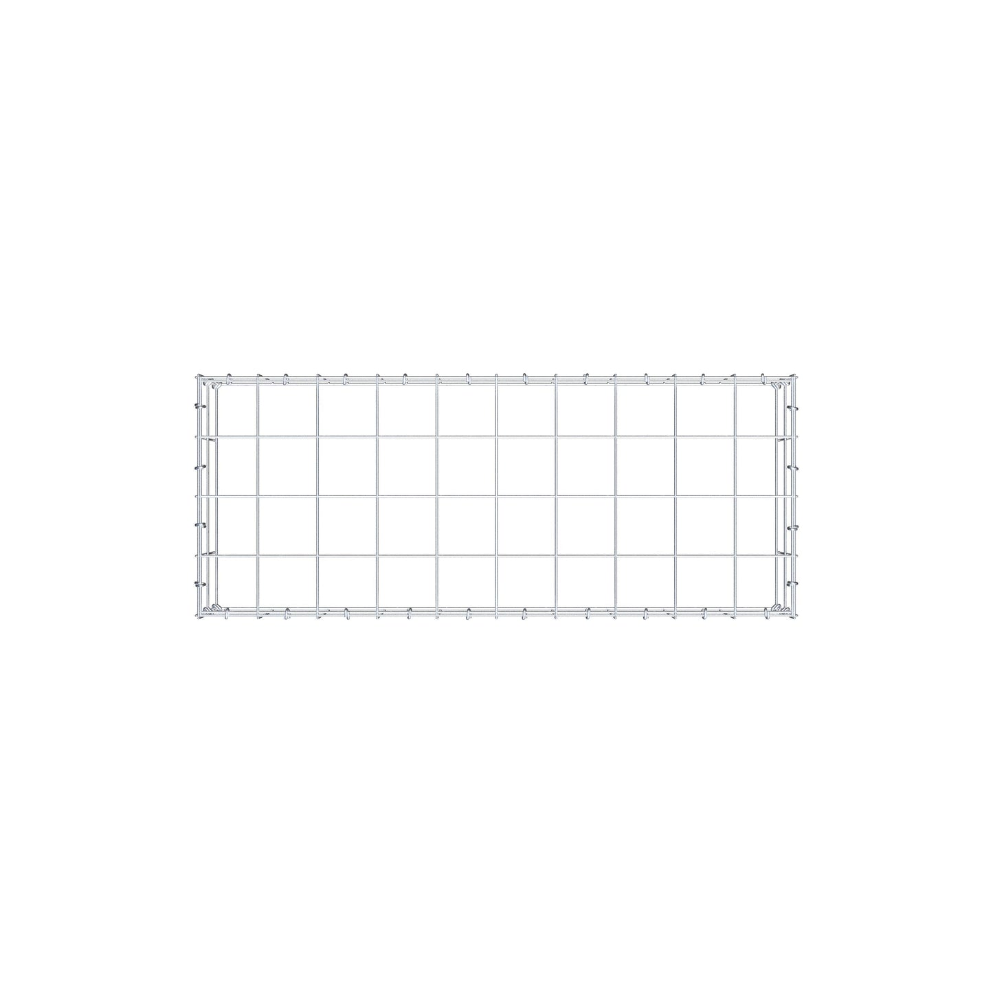 Monteret gabion type 3 100 cm x 20 cm x 40 cm (L x H x D), maskestørrelse 10 cm x 10 cm, C-ring