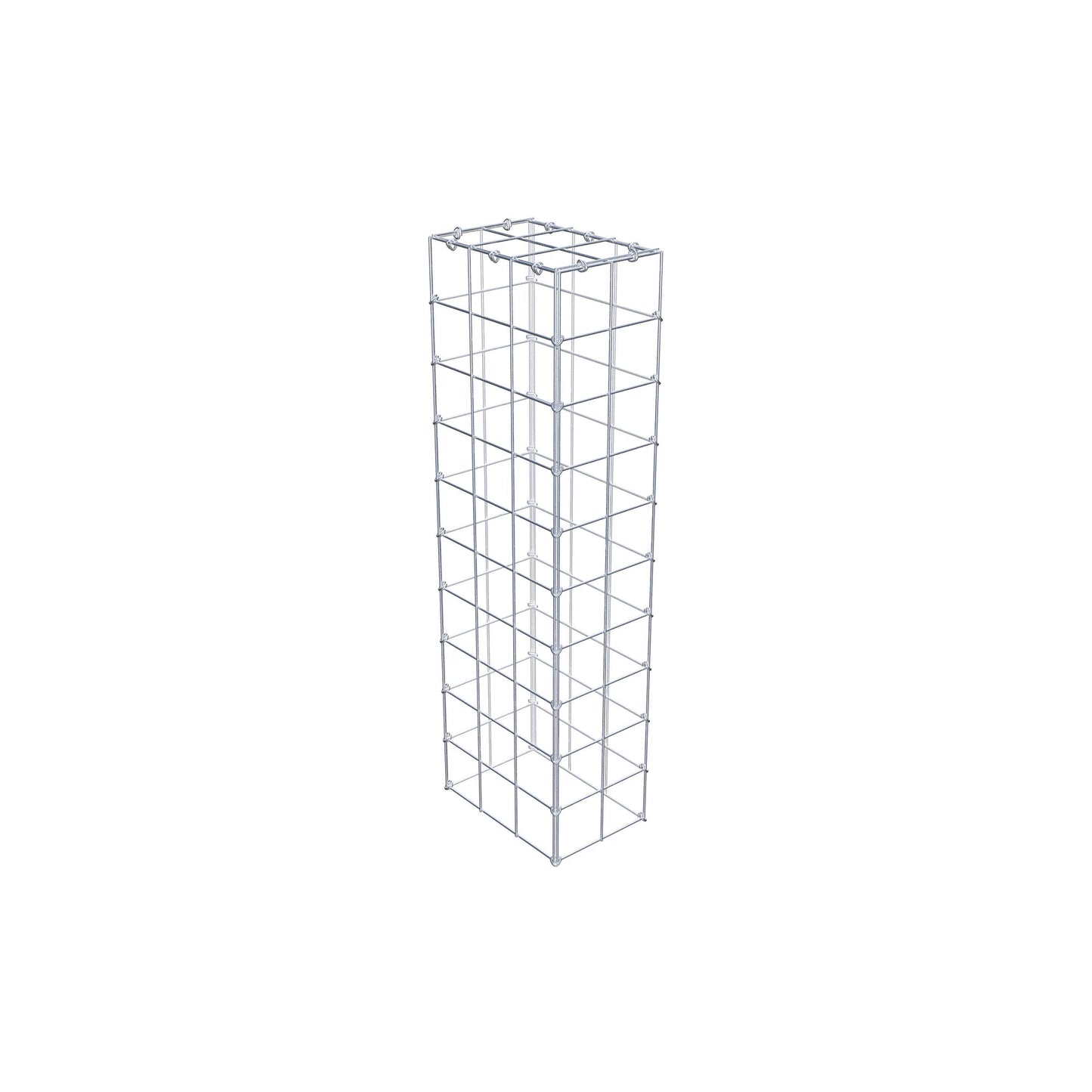 Mounted gabion type 3 100 cm x 30 cm x 20 cm (L x H x D), mesh size 10 cm x 10 cm, C-ring