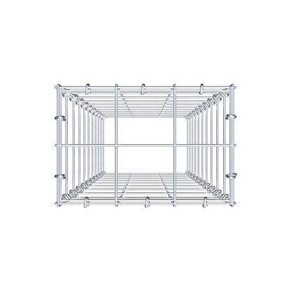 Mounted gabion type 3 100 cm x 30 cm x 20 cm (L x H x D), mesh size 10 cm x 10 cm, C-ring