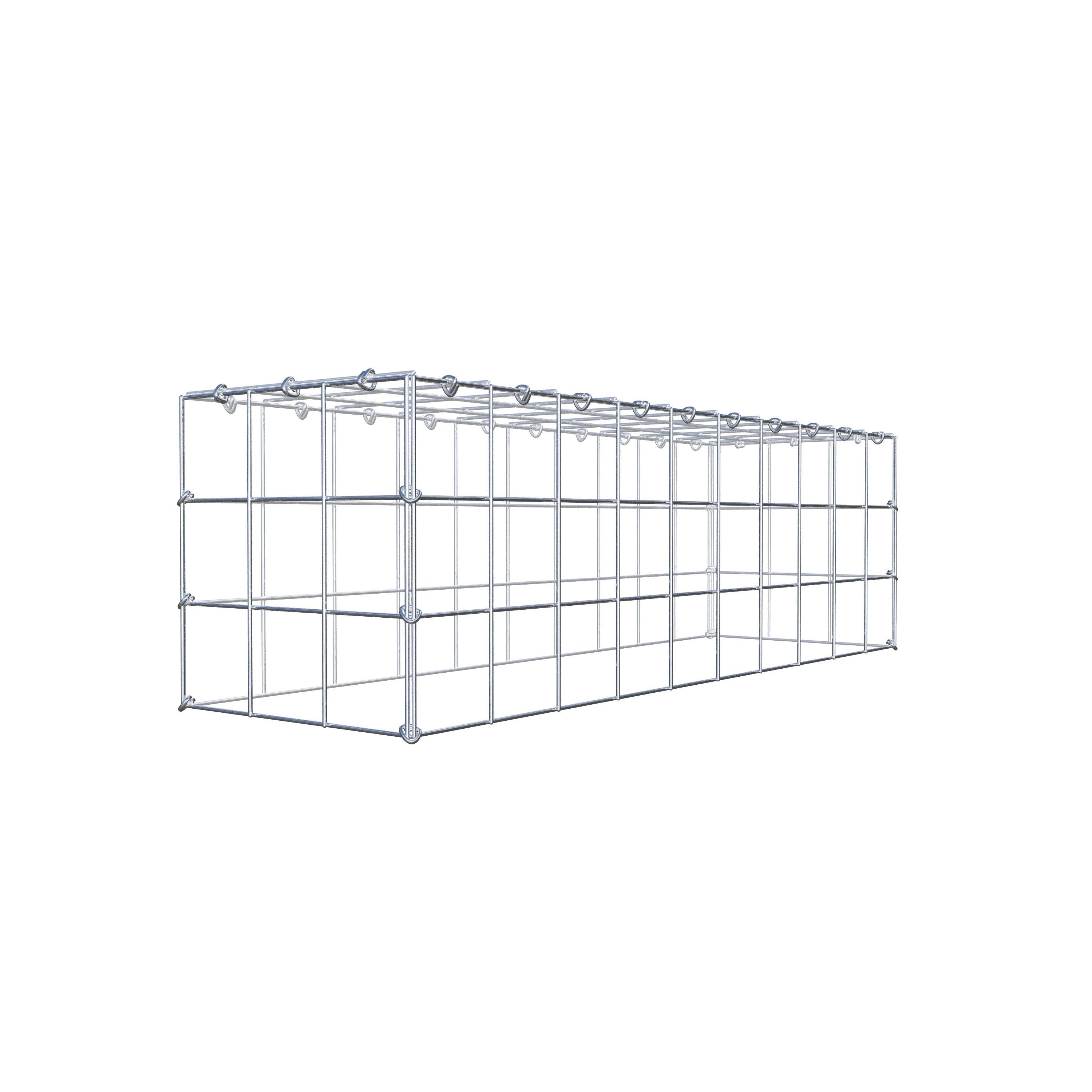 Gabion monté type 3 100 cm x 30 cm x 30 cm (L x H x P), maillage 10 cm x 10 cm, anneau en C