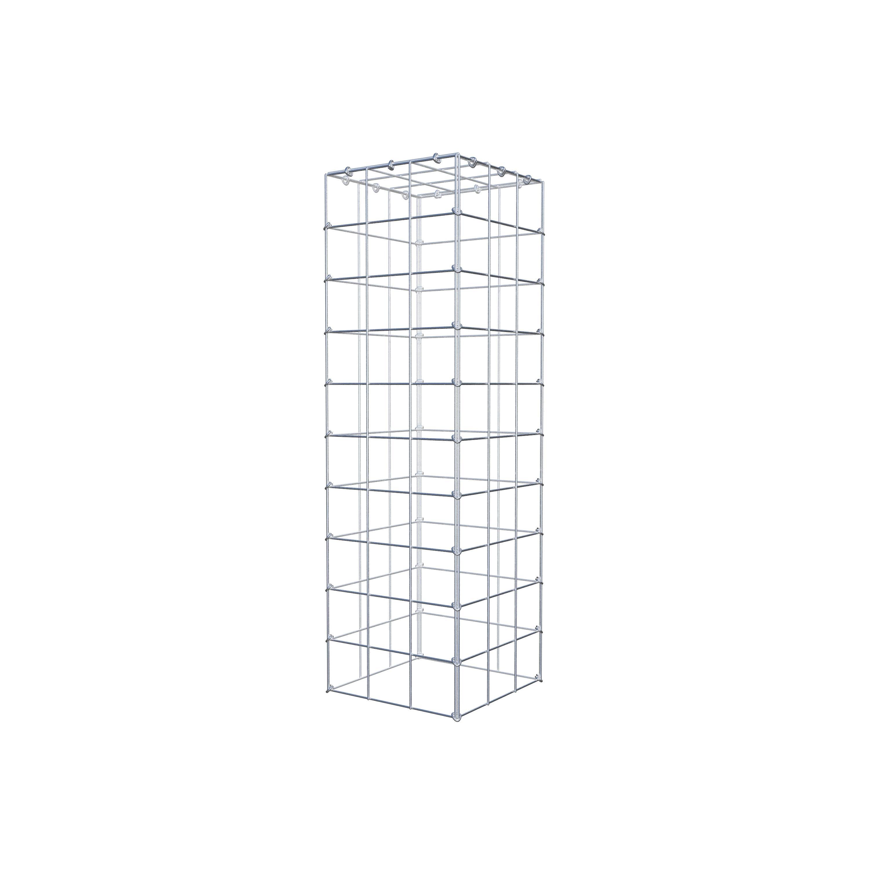 Gabion monté type 3 100 cm x 30 cm x 30 cm (L x H x P), maillage 10 cm x 10 cm, anneau en C