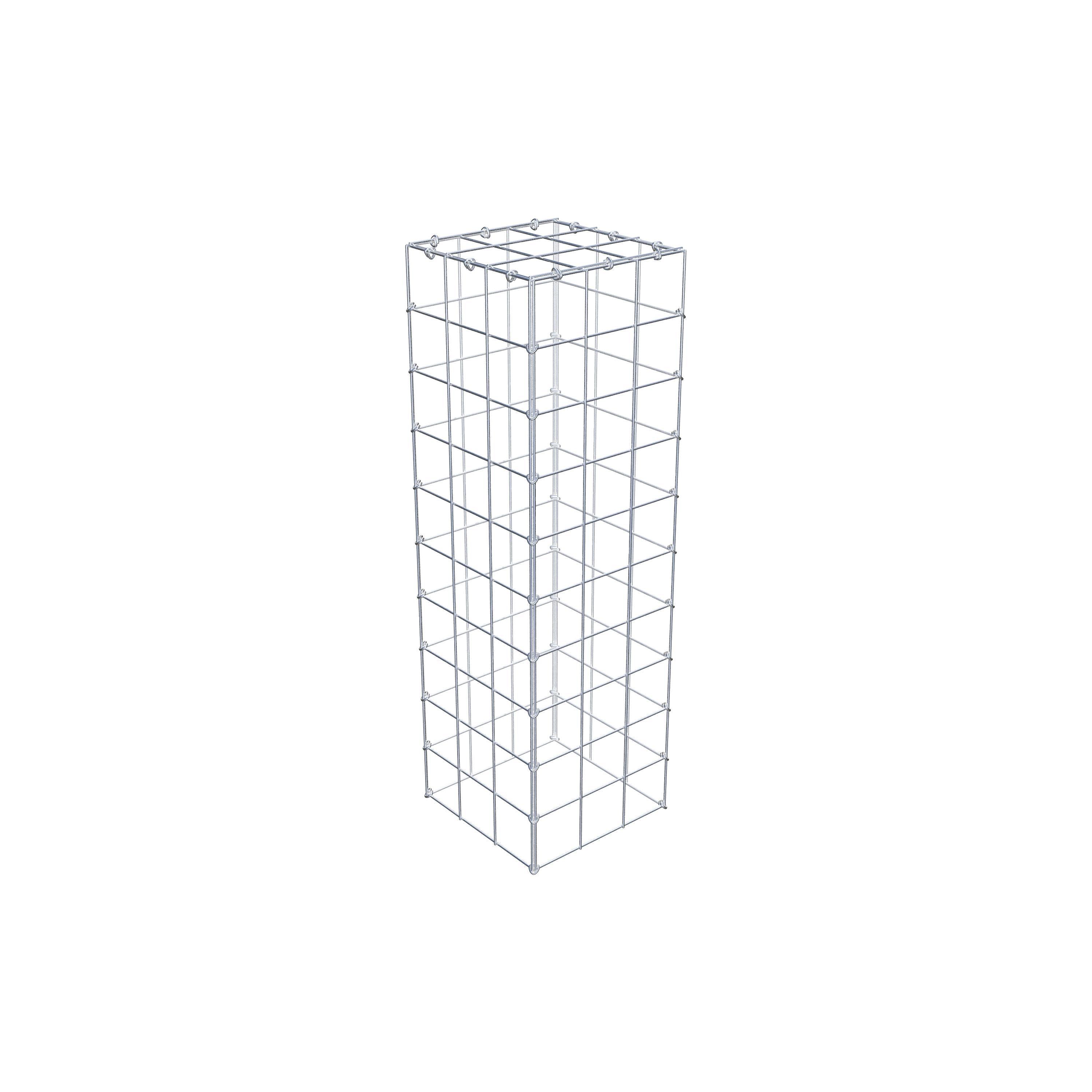 Gabion monté type 3 100 cm x 30 cm x 30 cm (L x H x P), maillage 10 cm x 10 cm, anneau en C