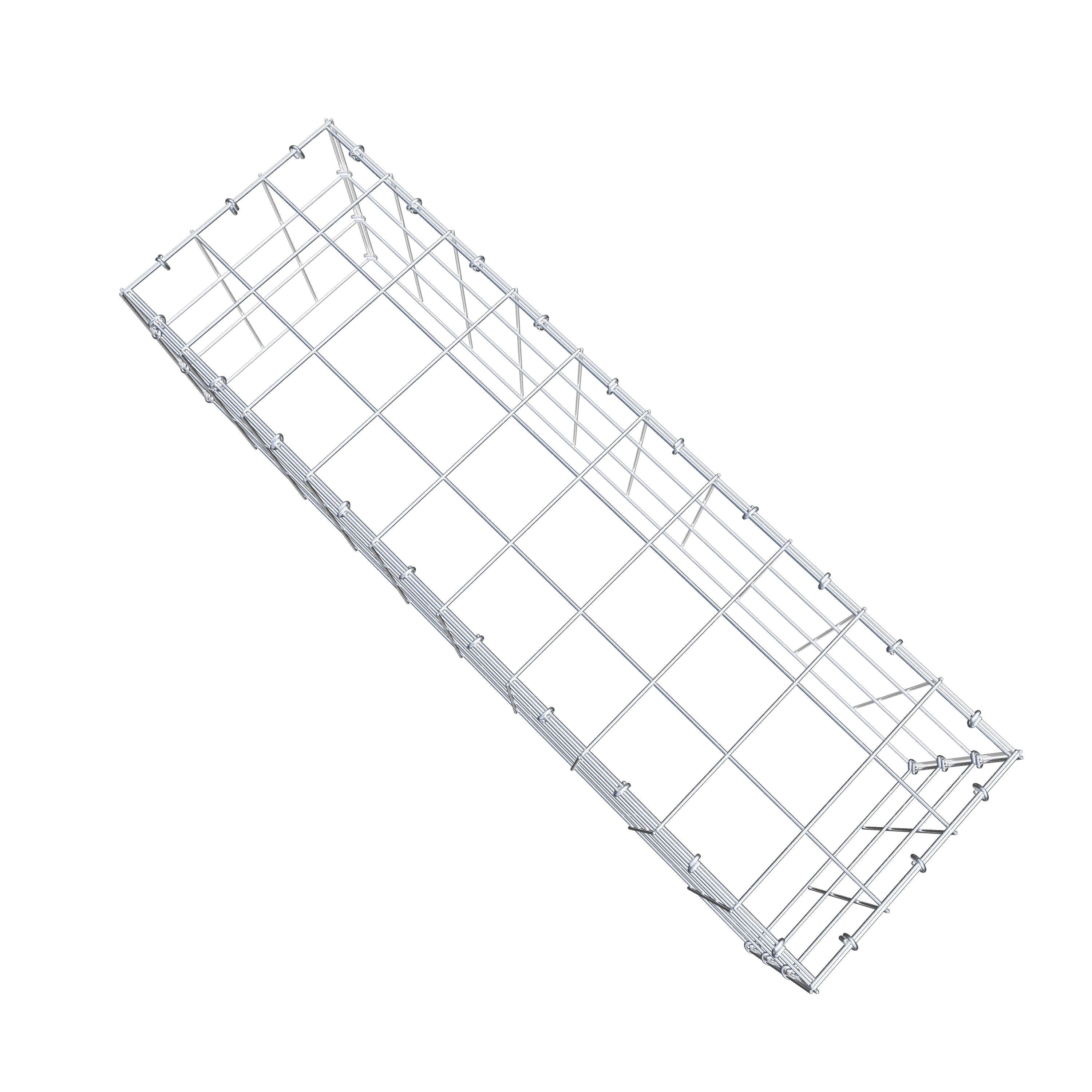 Gabion monté type 3 100 cm x 30 cm x 30 cm (L x H x P), maillage 10 cm x 10 cm, anneau en C