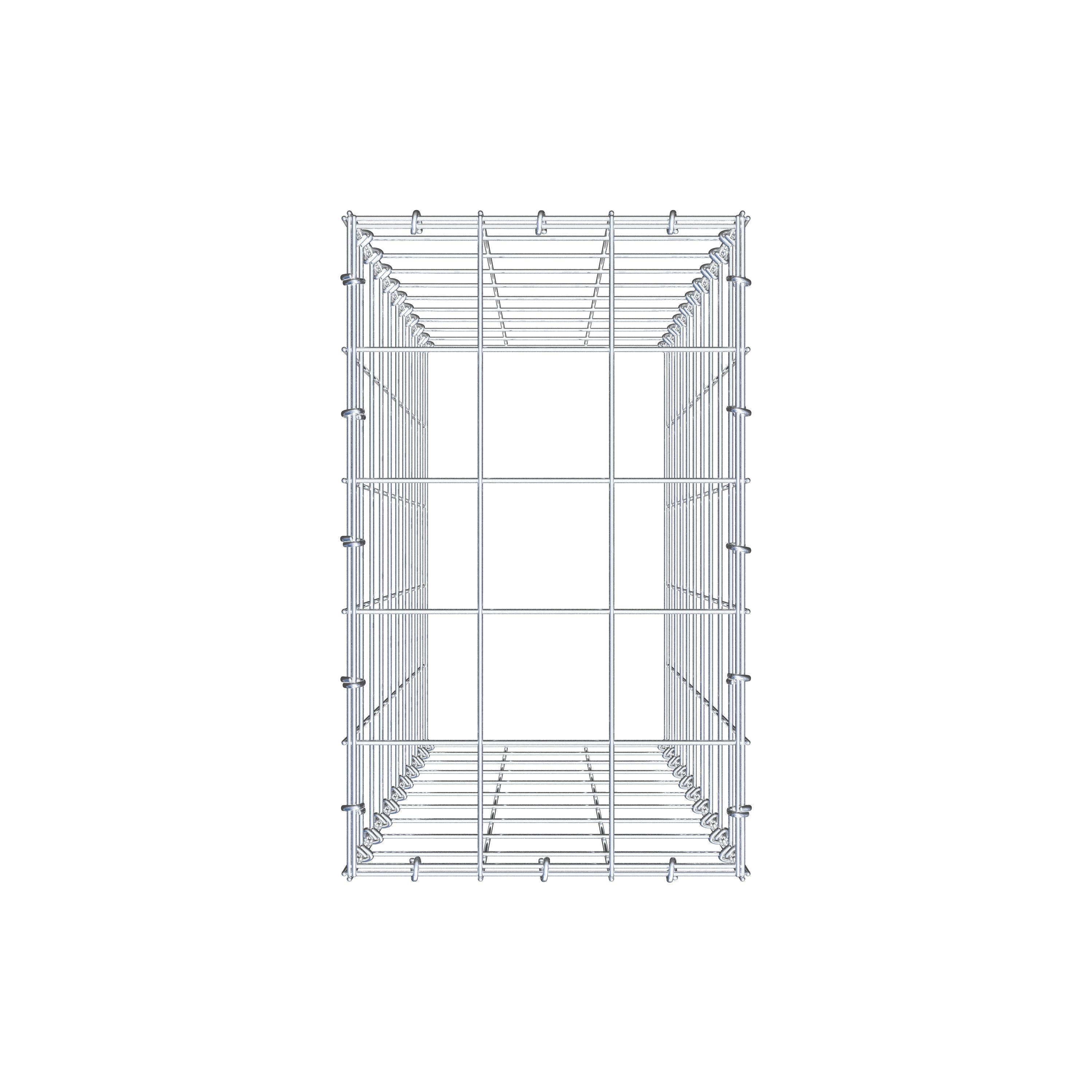 Anbaugabione Typ 3 100 cm x 30 cm x 50 cm (L x H x T), Maschenweite 10 cm x 10 cm, C-Ring