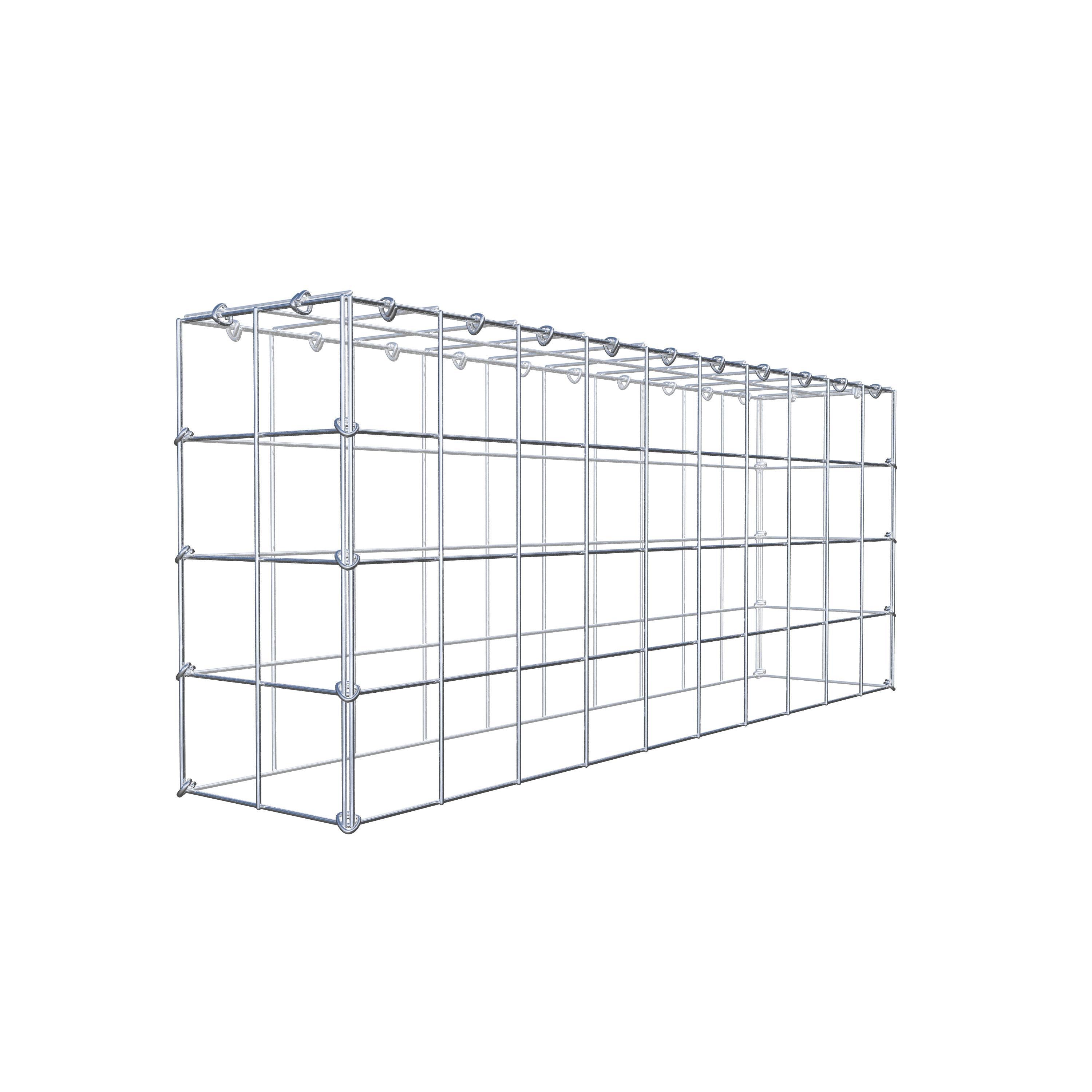 Gabion monté type 3 100 cm x 40 cm x 20 cm (L x H x P), maillage 10 cm x 10 cm, anneau en C