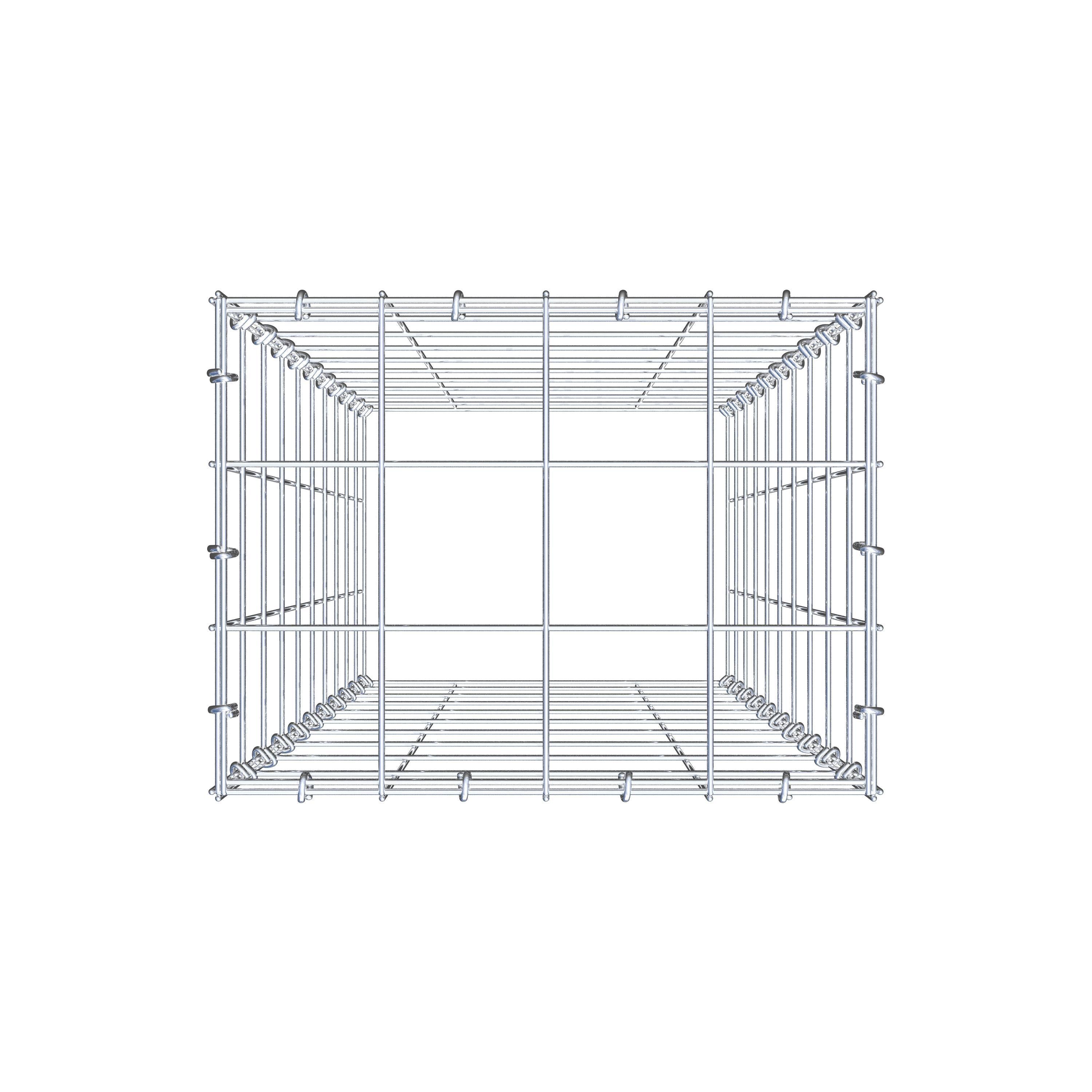 Gavión complementario de tipo 3 100 cm x 40 cm x 30 cm (L x A x P), malla 10 cm x 10 cm, anillo en C