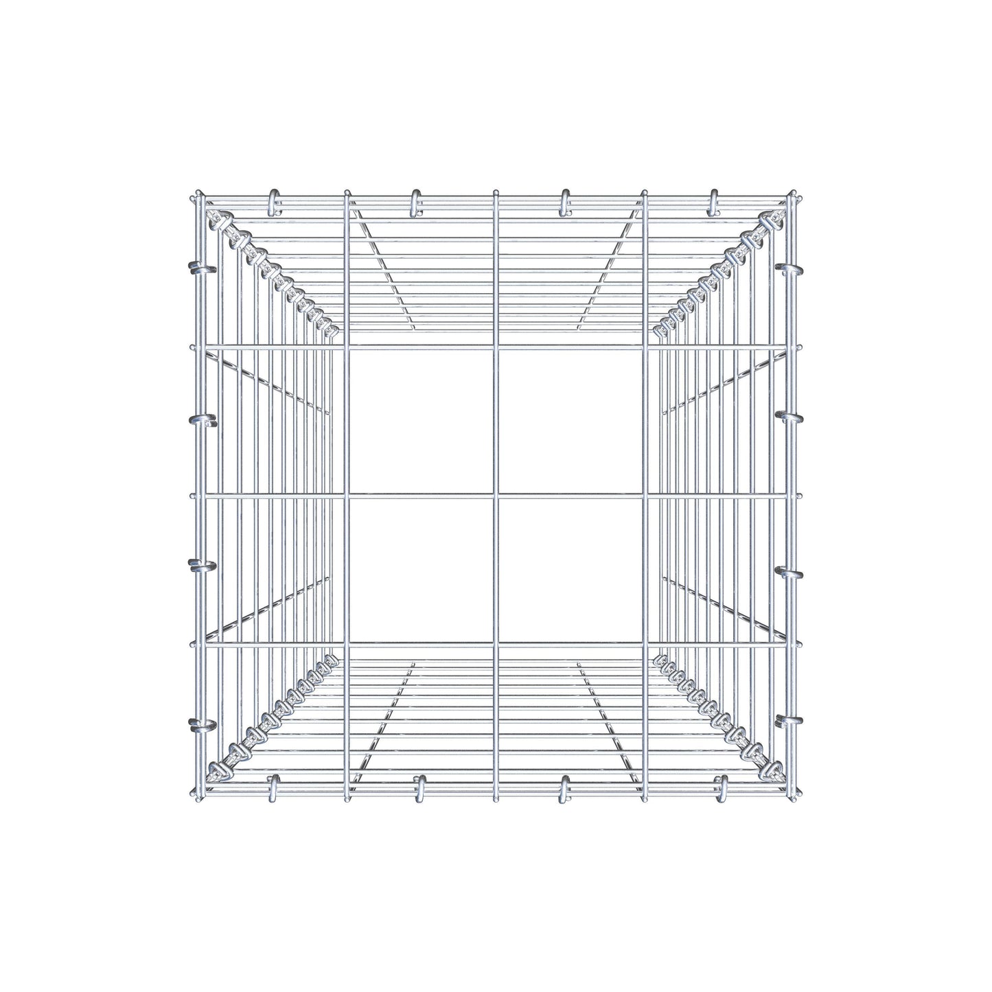Gavión complementario de tipo 3 100 cm x 40 cm x 40 cm (L x A x P), malla 10 cm x 10 cm, anillo en C