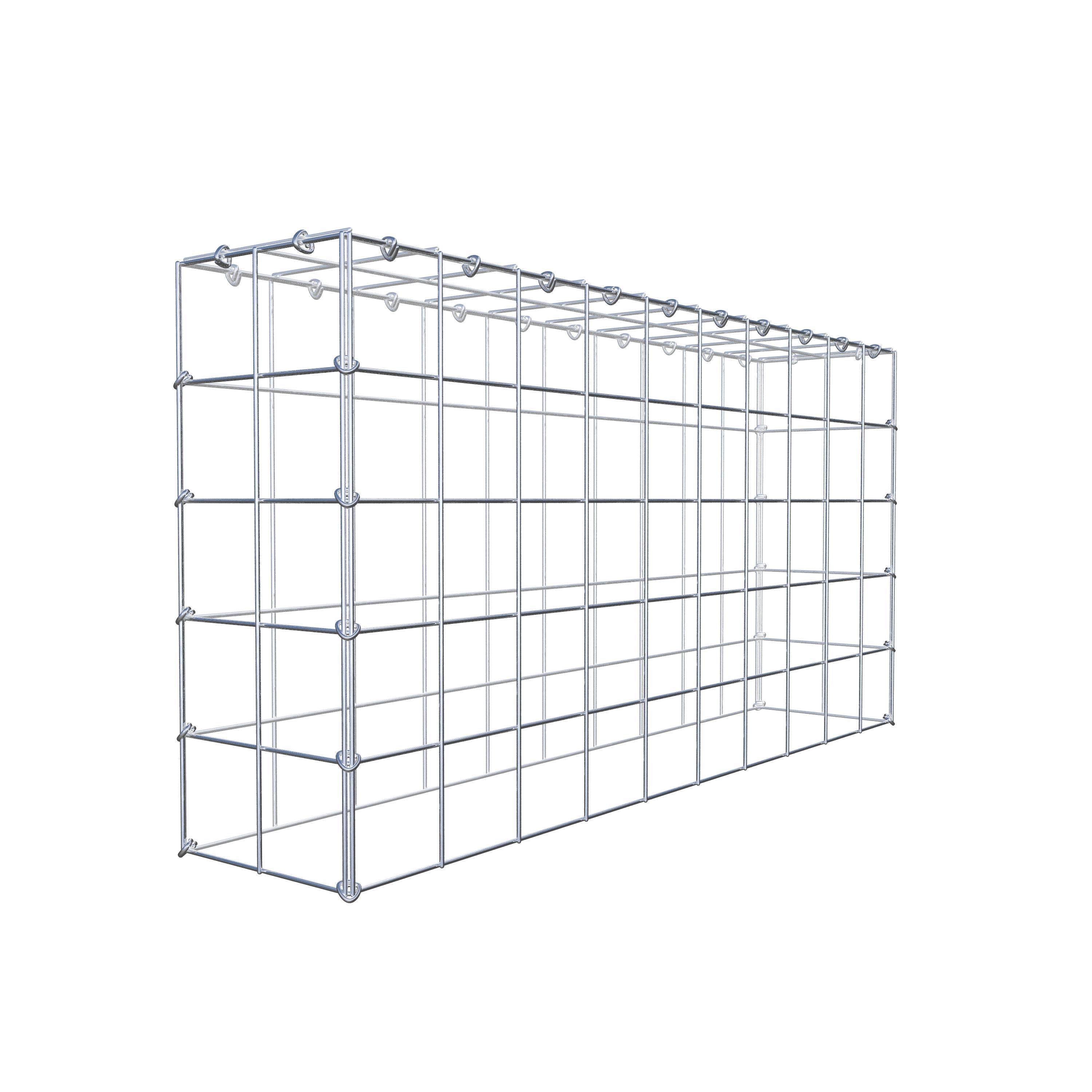 Gabion monté type 3 100 cm x 50 cm x 20 cm (L x H x P), maillage 10 cm x 10 cm, anneau en C