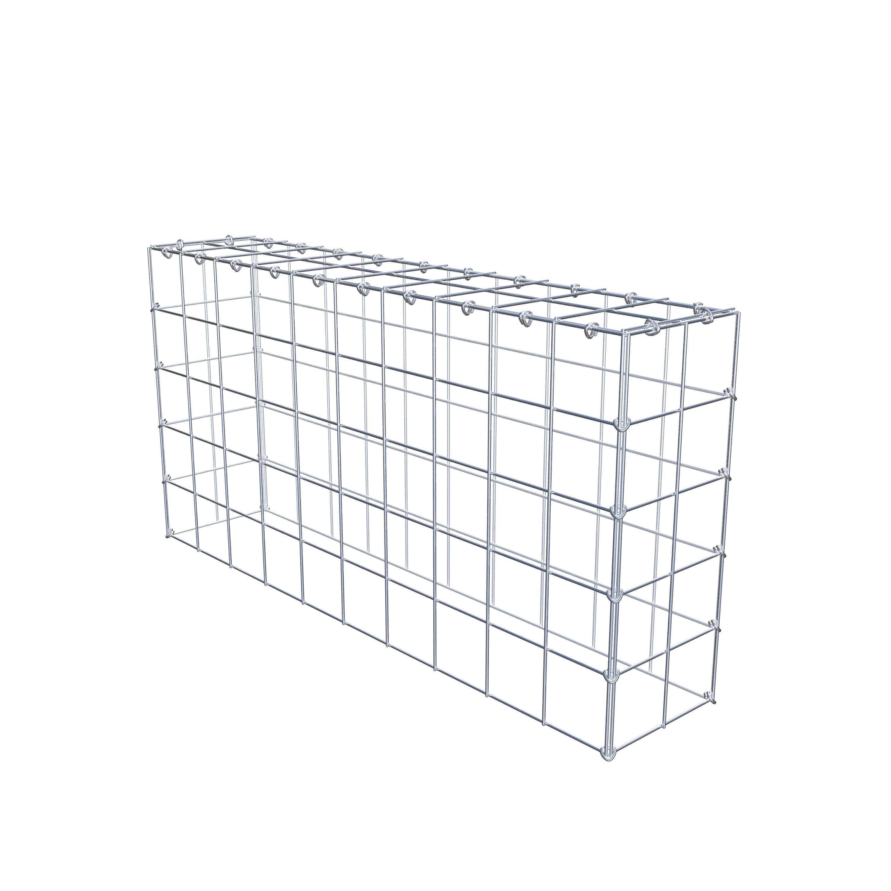 Gabion monté type 3 100 cm x 50 cm x 20 cm (L x H x P), maillage 10 cm x 10 cm, anneau en C