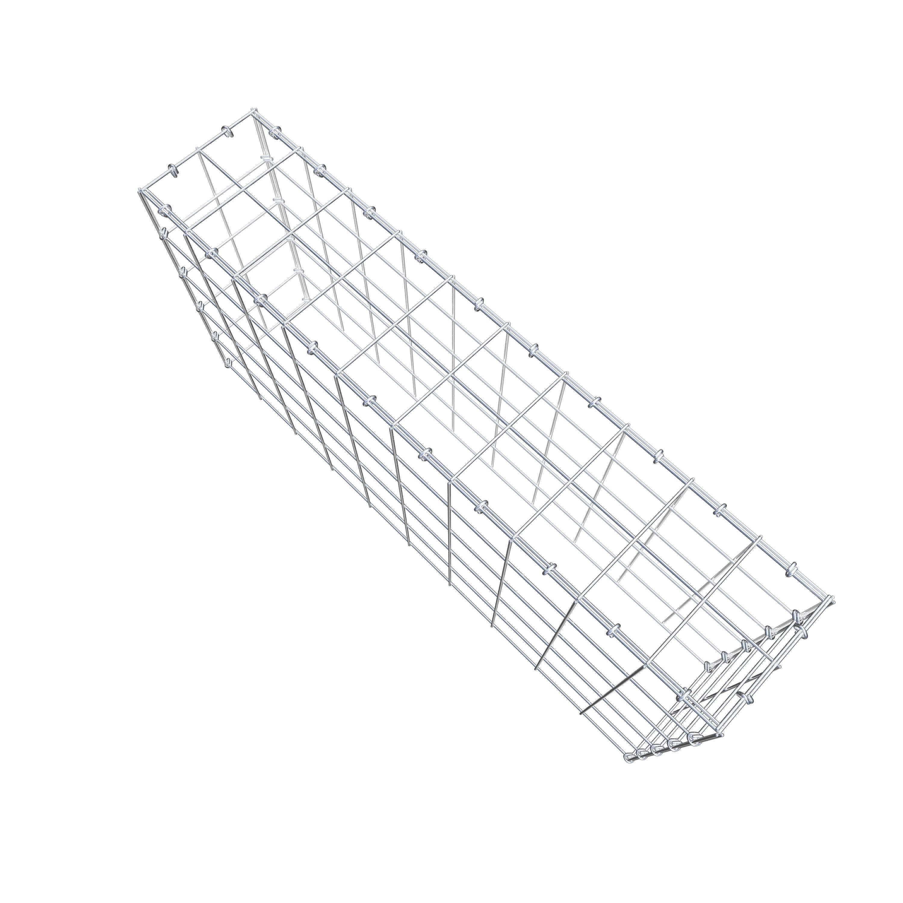 Gabion monté type 3 100 cm x 50 cm x 20 cm (L x H x P), maillage 10 cm x 10 cm, anneau en C