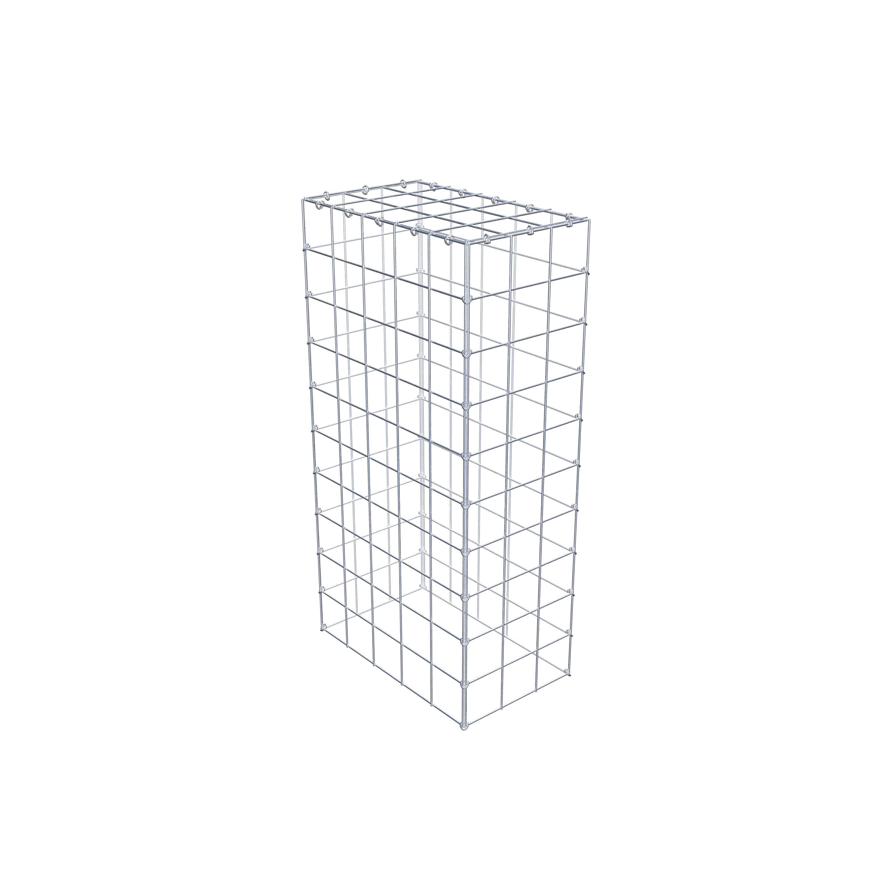 Gabion monté type 3 100 cm x 50 cm x 30 cm (L x H x P), maillage 10 cm x 10 cm, anneau en C