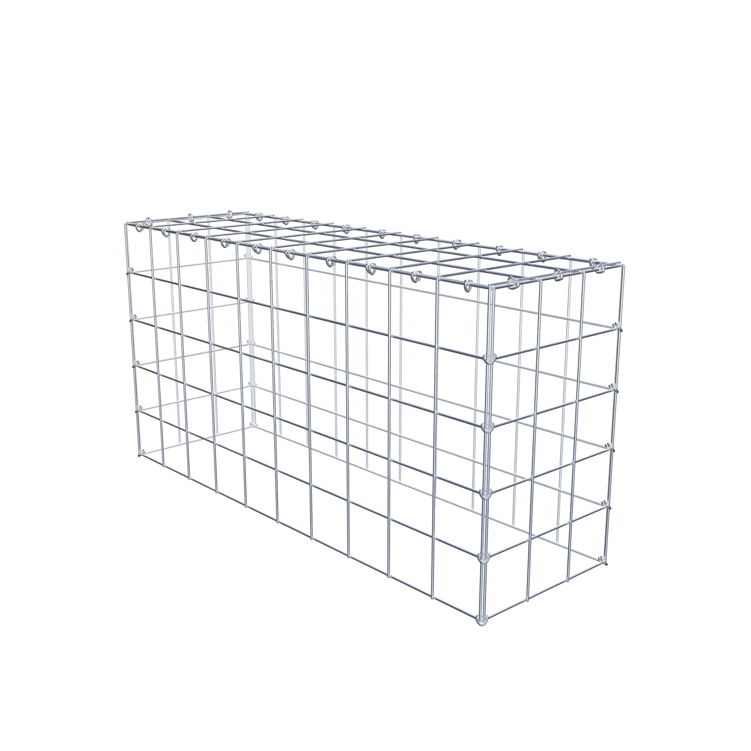 Gabion monté type 3 100 cm x 50 cm x 30 cm (L x H x P), maillage 10 cm x 10 cm, anneau en C