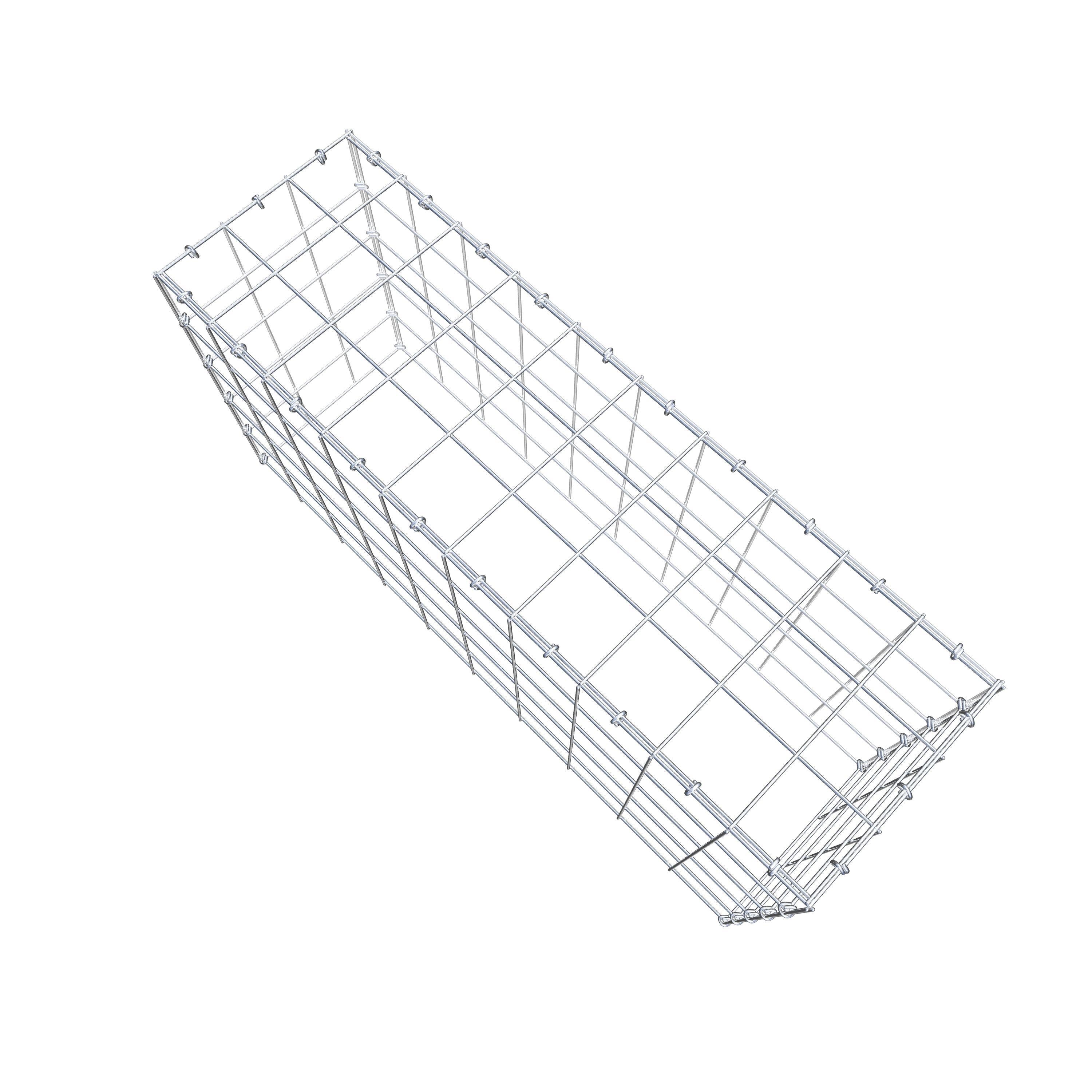 Gabion monté type 3 100 cm x 50 cm x 30 cm (L x H x P), maillage 10 cm x 10 cm, anneau en C