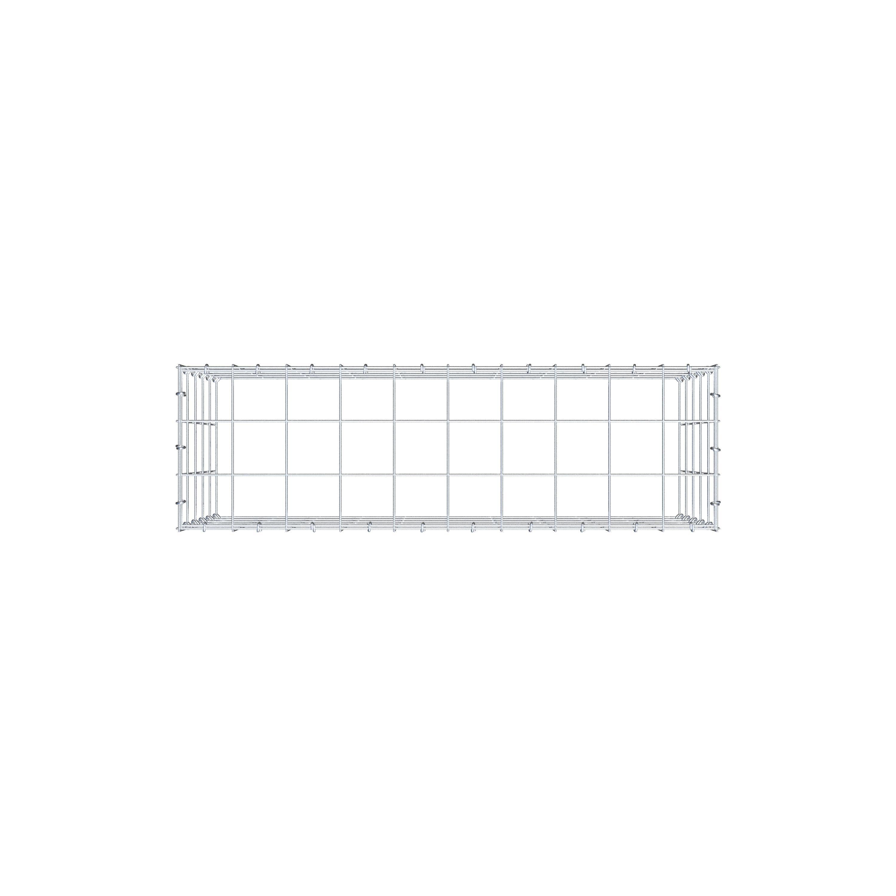 Gabion monté type 3 100 cm x 50 cm x 30 cm (L x H x P), maillage 10 cm x 10 cm, anneau en C