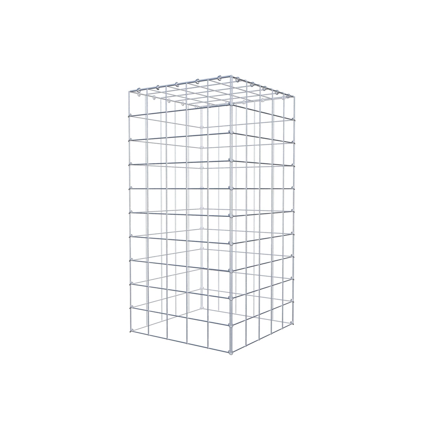 Monteret gabion type 3 100 cm x 50 cm x 50 cm (L x H x D), maskestørrelse 10 cm x 10 cm, C-ring