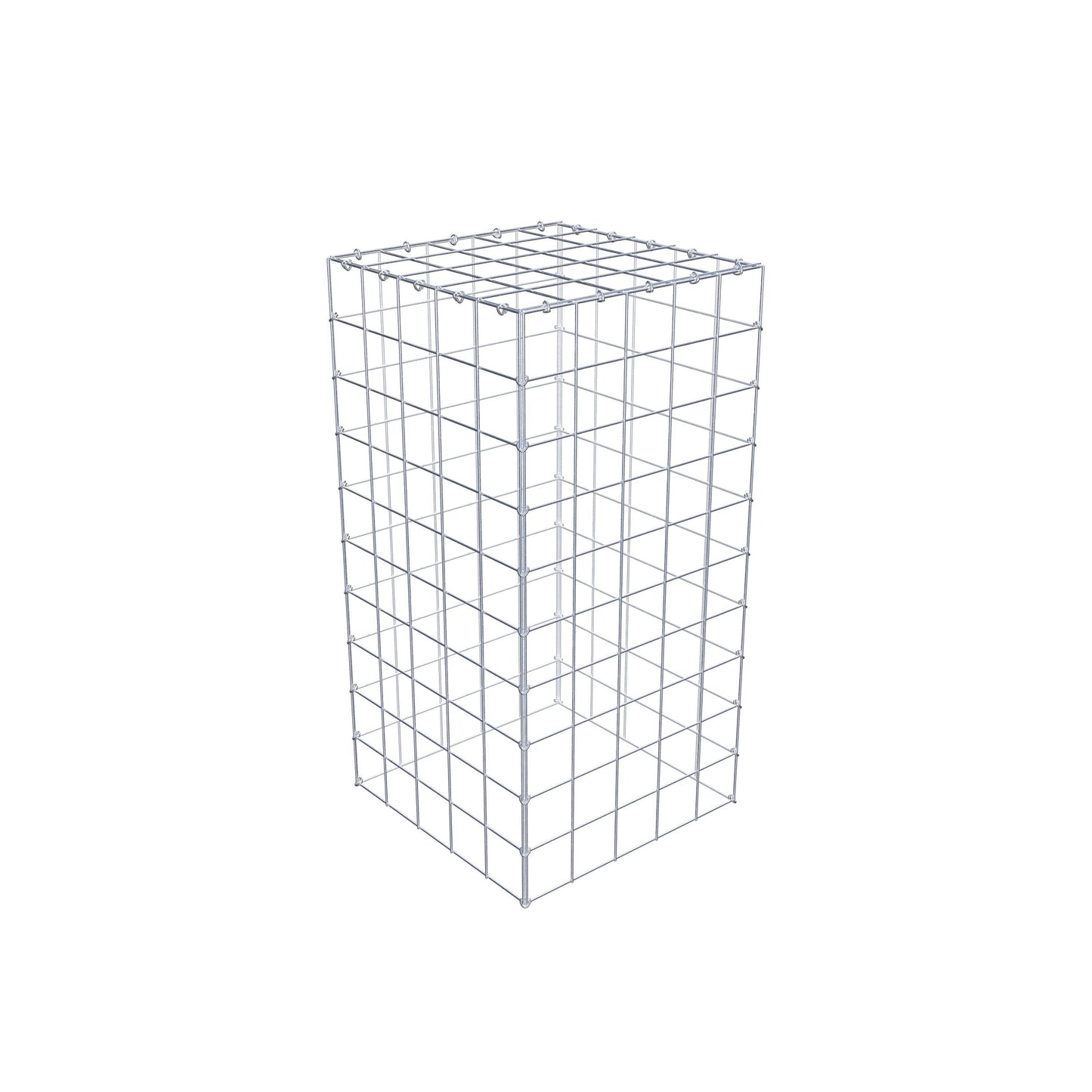 Monteret gabion type 3 100 cm x 50 cm x 50 cm (L x H x D), maskestørrelse 10 cm x 10 cm, C-ring