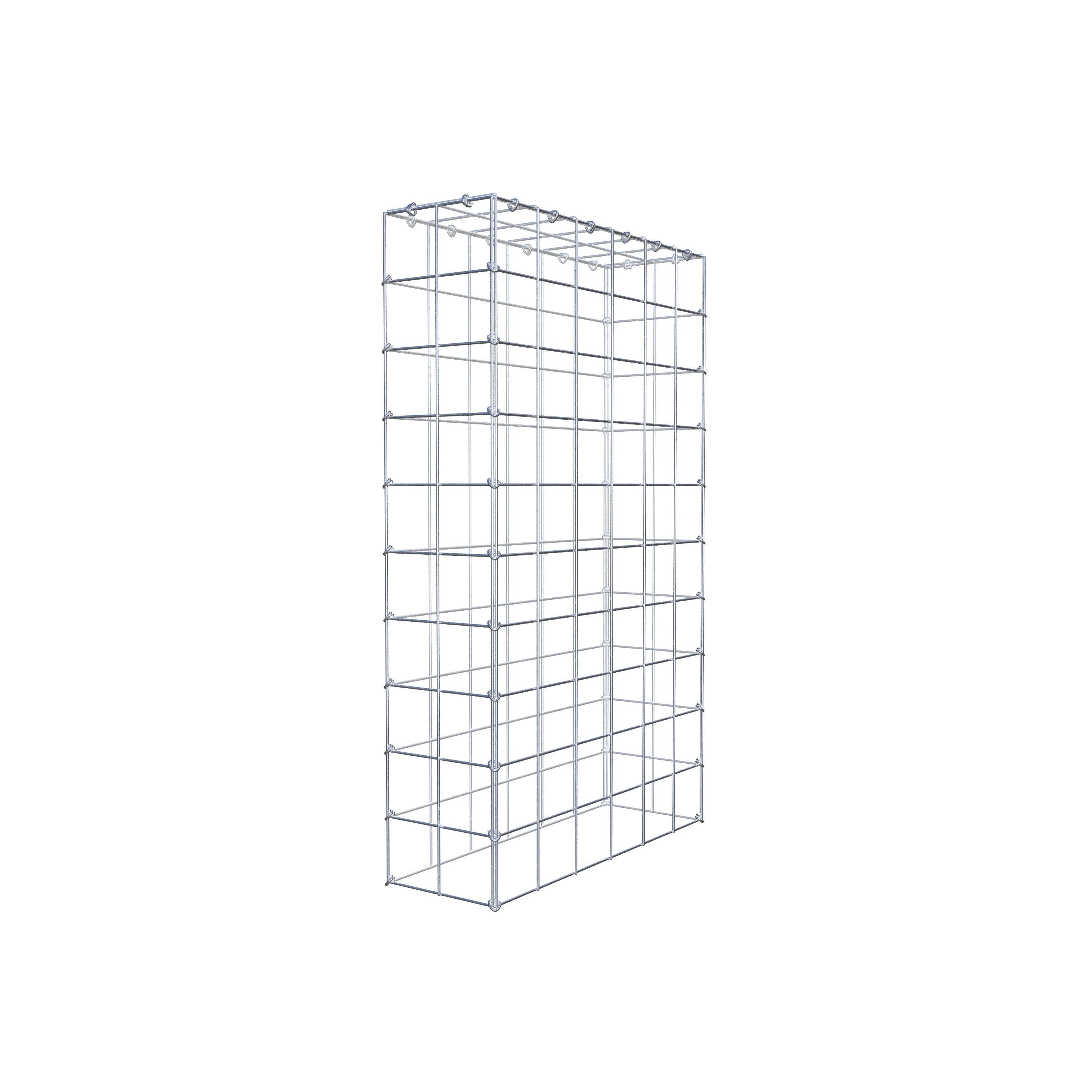 Gabion monté type 3 100 cm x 60 cm x 20 cm (L x H x P), maillage 10 cm x 10 cm, anneau en C