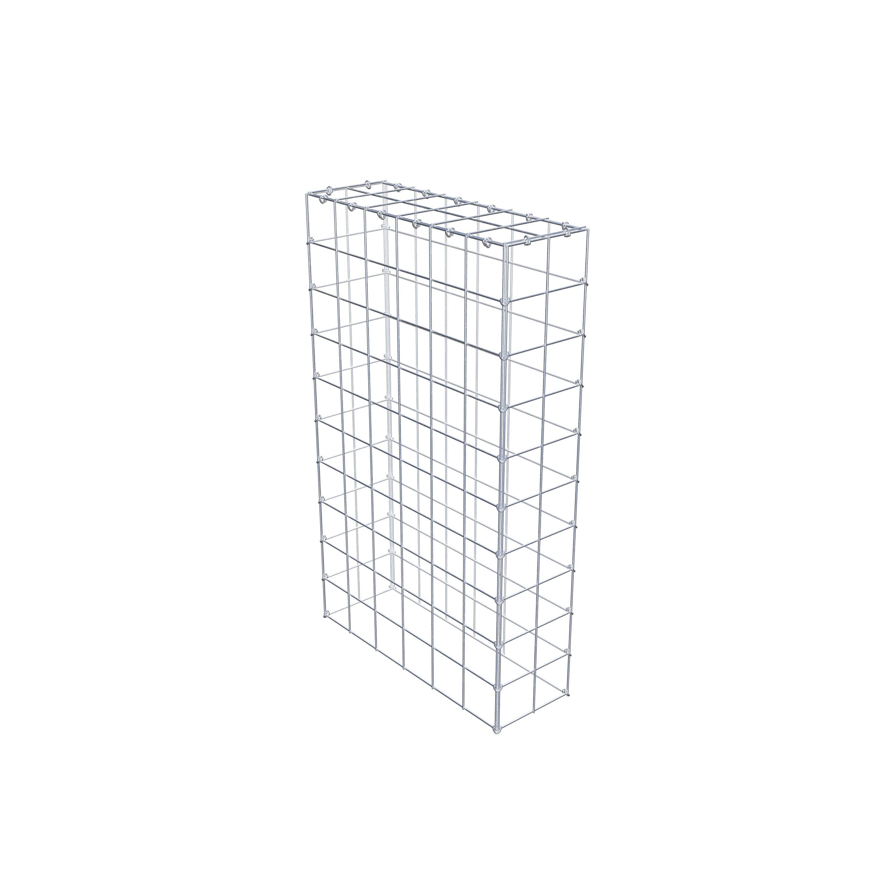 Gabion monté type 3 100 cm x 60 cm x 20 cm (L x H x P), maillage 10 cm x 10 cm, anneau en C