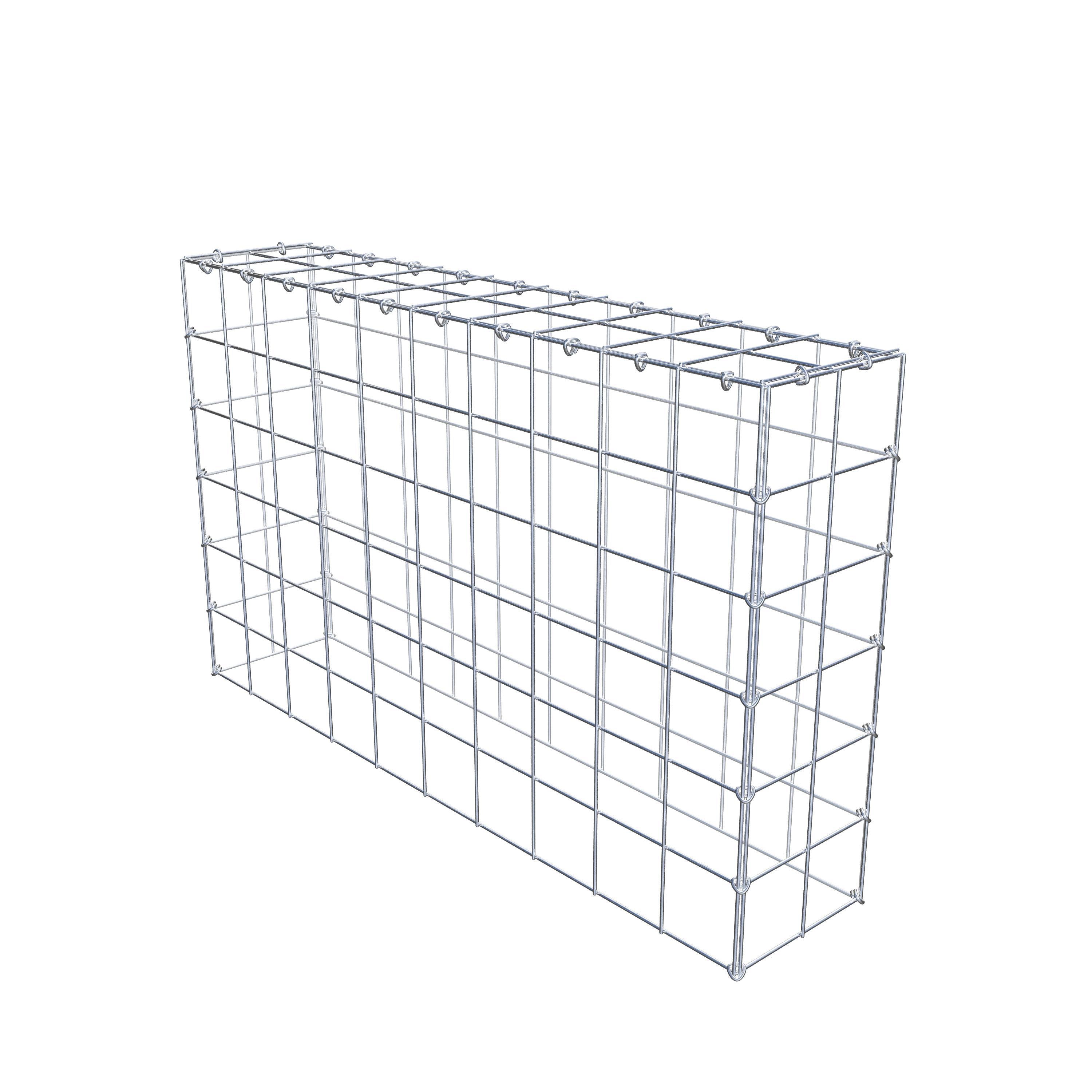 Gabion monté type 3 100 cm x 60 cm x 20 cm (L x H x P), maillage 10 cm x 10 cm, anneau en C