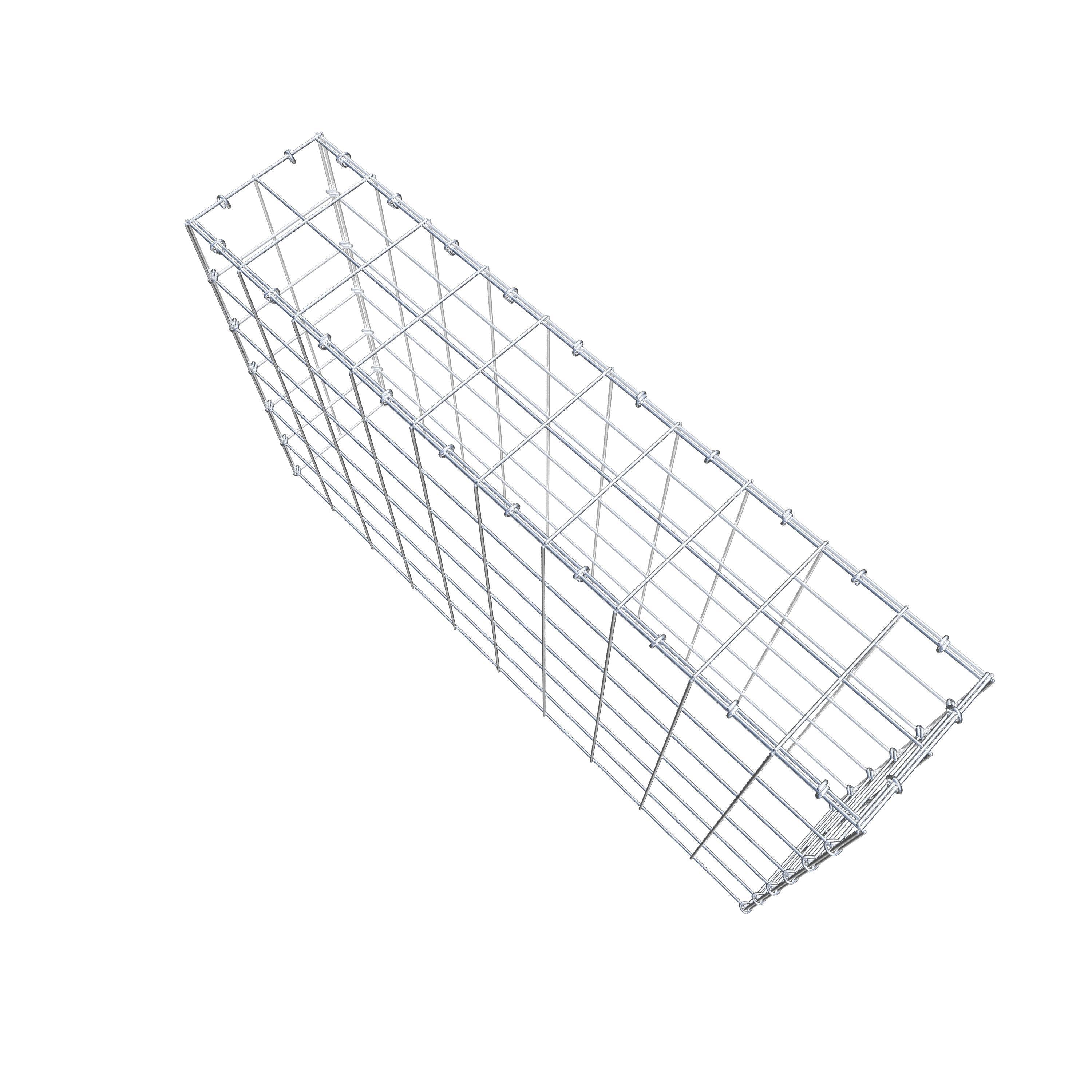 Gabion monté type 3 100 cm x 60 cm x 20 cm (L x H x P), maillage 10 cm x 10 cm, anneau en C