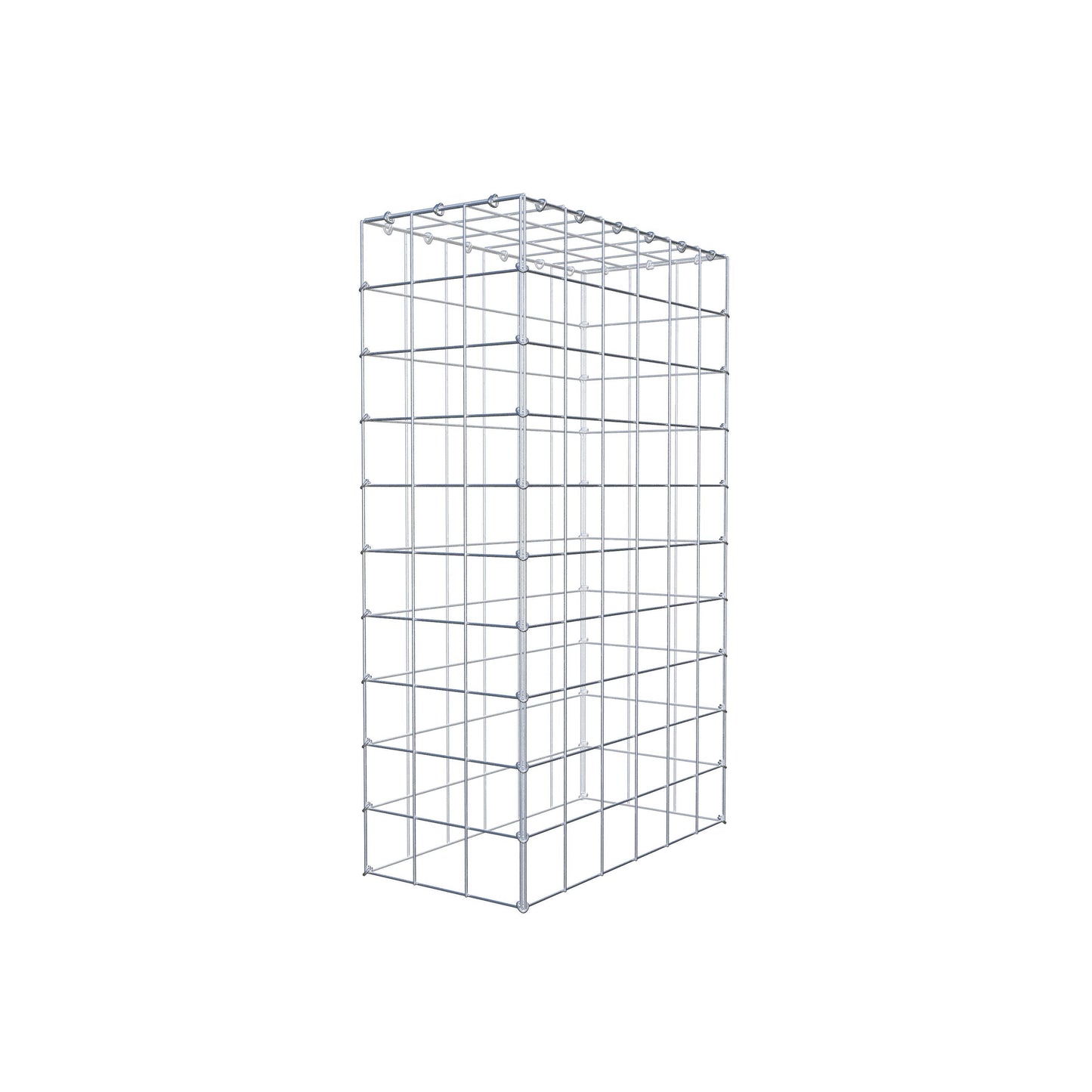 Monteret gabion type 3 100 cm x 60 cm x 30 cm (L x H x D), maskestørrelse 10 cm x 10 cm, C-ring