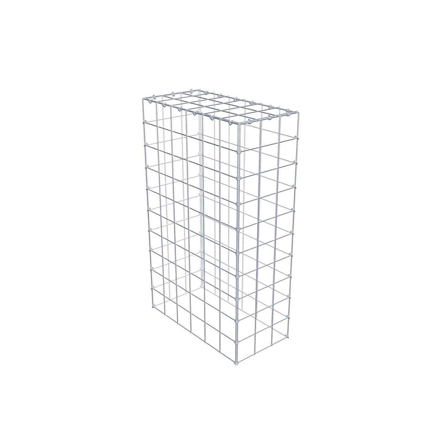 Monteret gabion type 3 100 cm x 60 cm x 30 cm (L x H x D), maskestørrelse 10 cm x 10 cm, C-ring