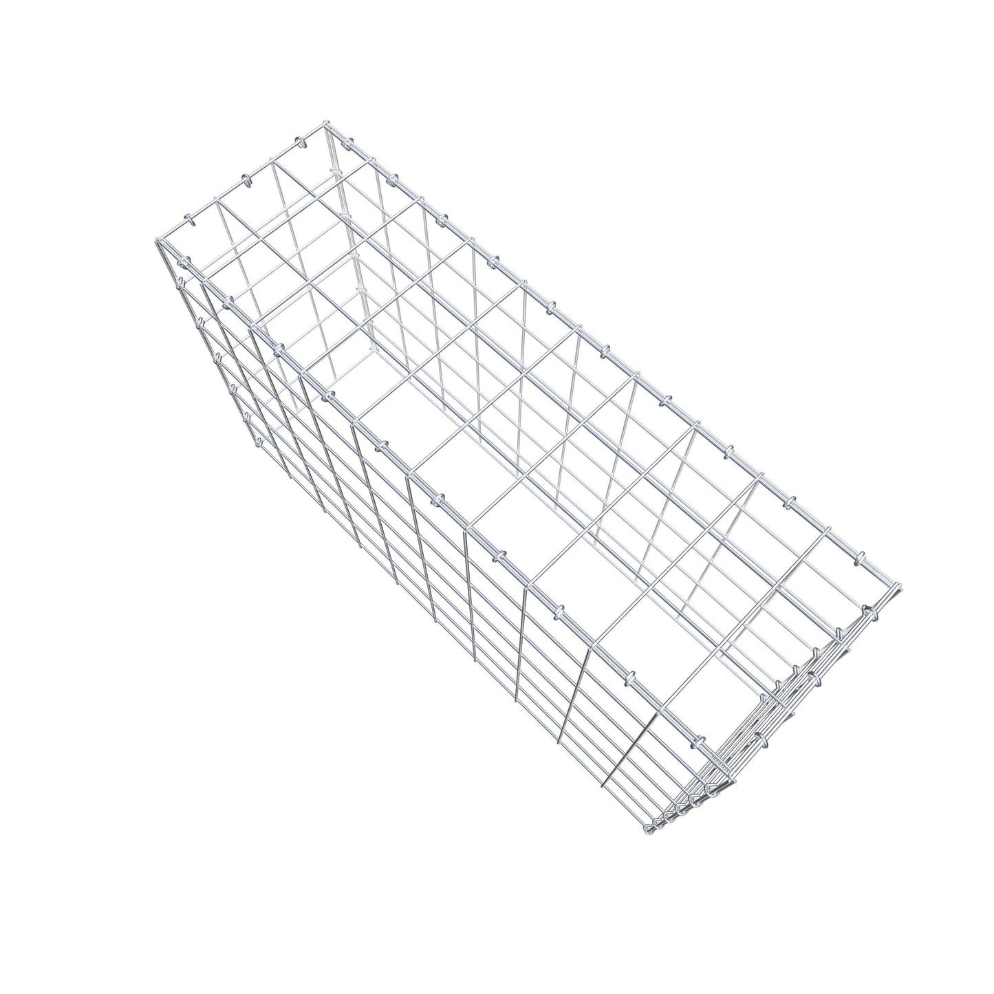 Monteret gabion type 3 100 cm x 60 cm x 30 cm (L x H x D), maskestørrelse 10 cm x 10 cm, C-ring