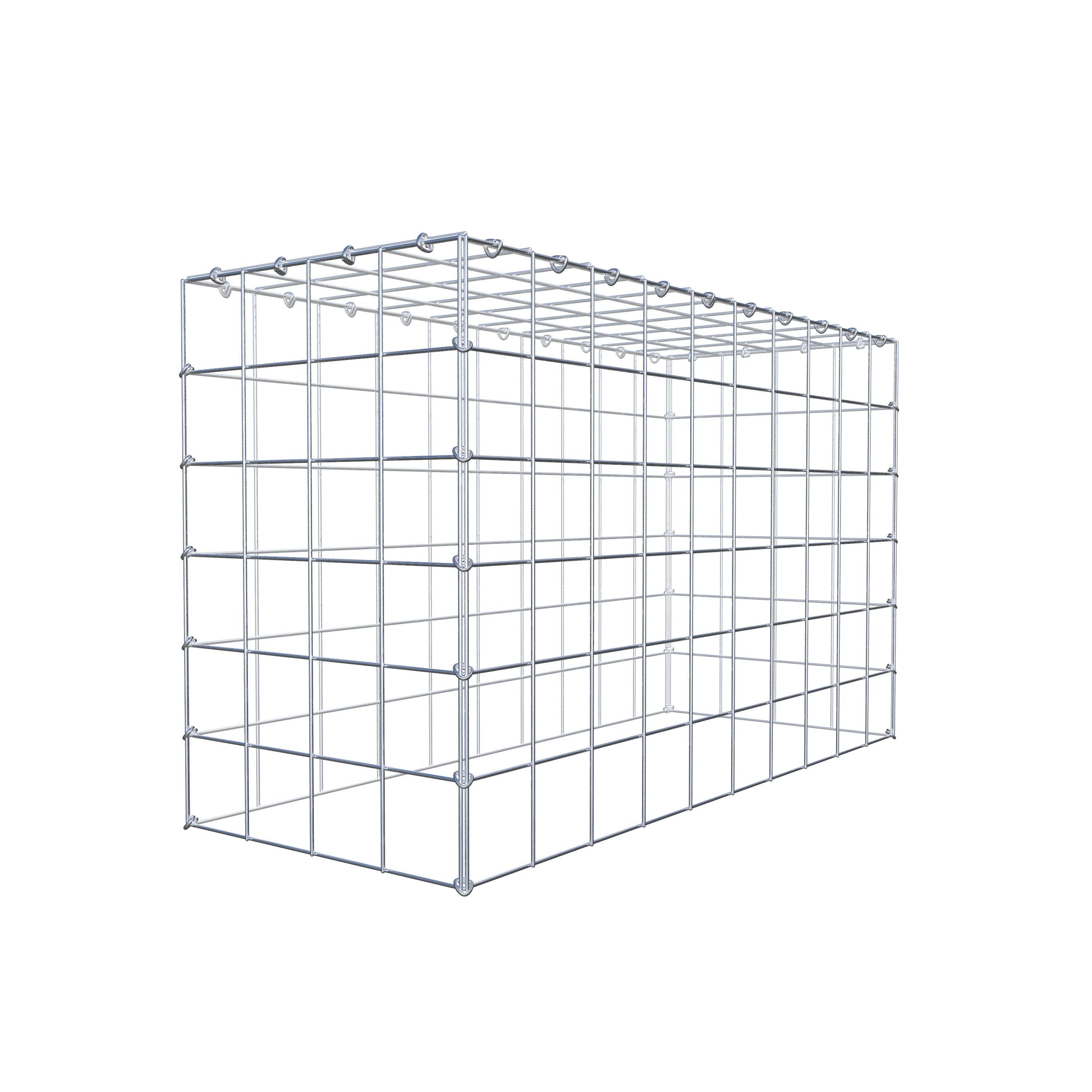 Gabion monté type 3 100 cm x 60 cm x 40 cm (L x H x P), maillage 10 cm x 10 cm, anneau en C