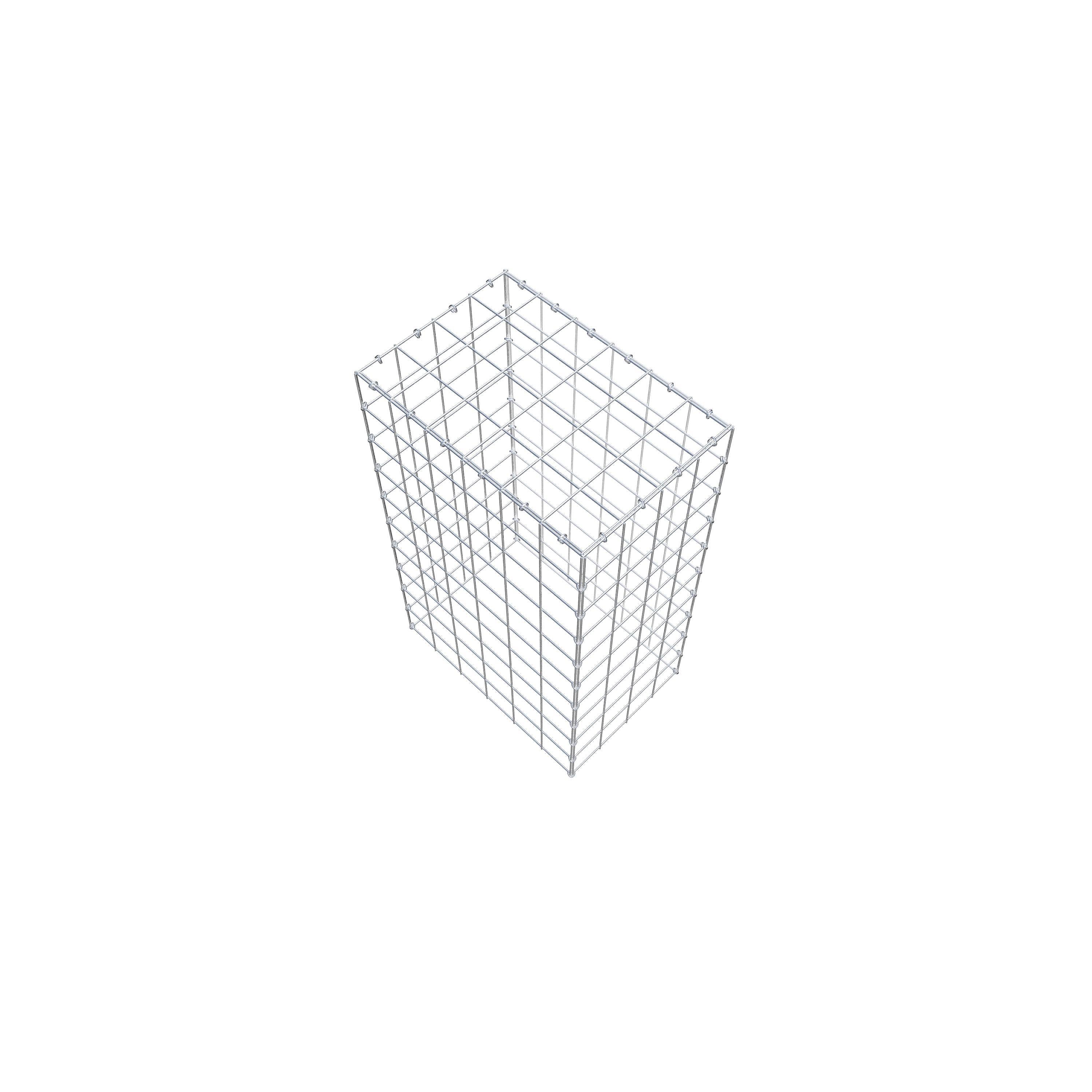 Gabion monté type 3 100 cm x 60 cm x 40 cm (L x H x P), maillage 10 cm x 10 cm, anneau en C