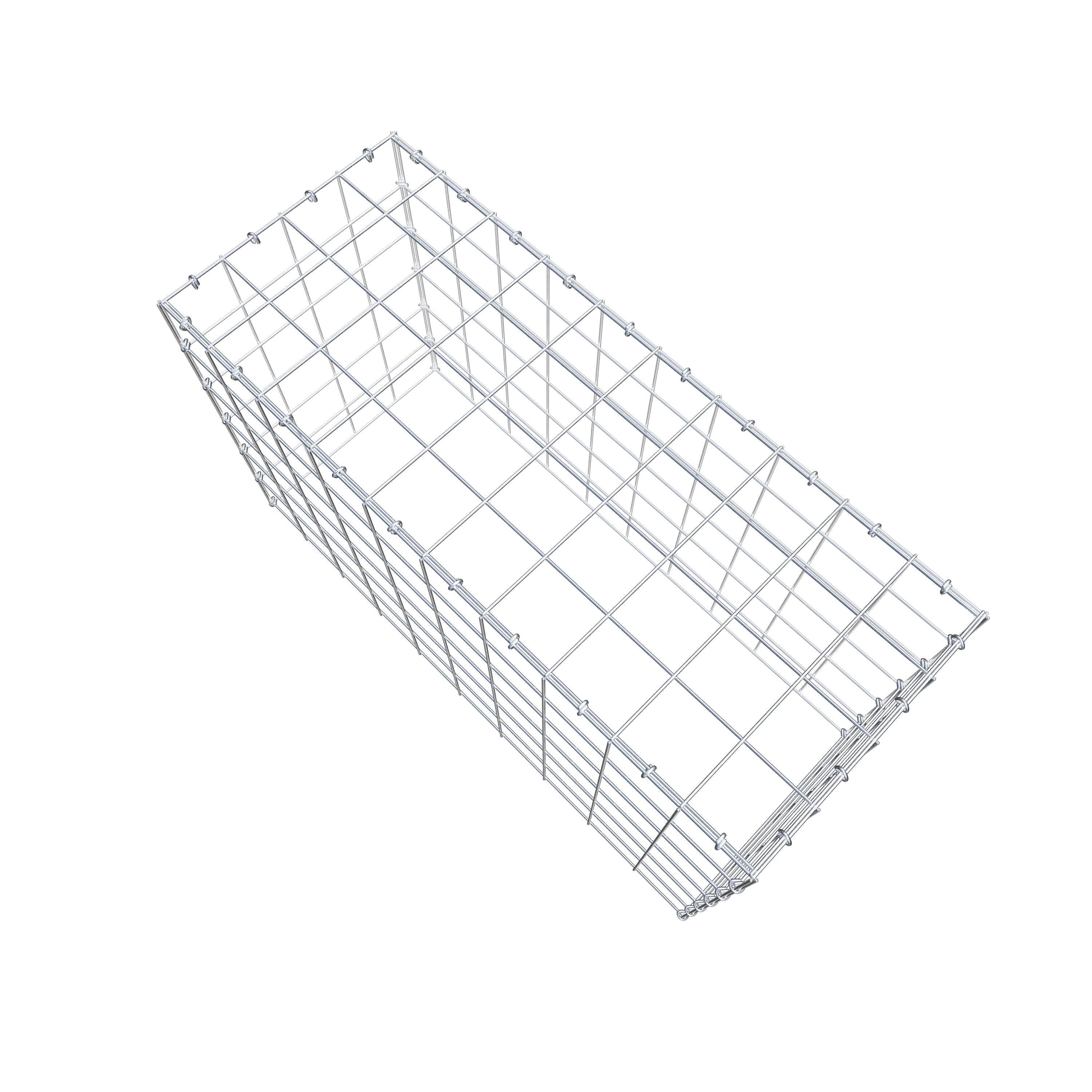 Gabion monté type 3 100 cm x 60 cm x 40 cm (L x H x P), maillage 10 cm x 10 cm, anneau en C