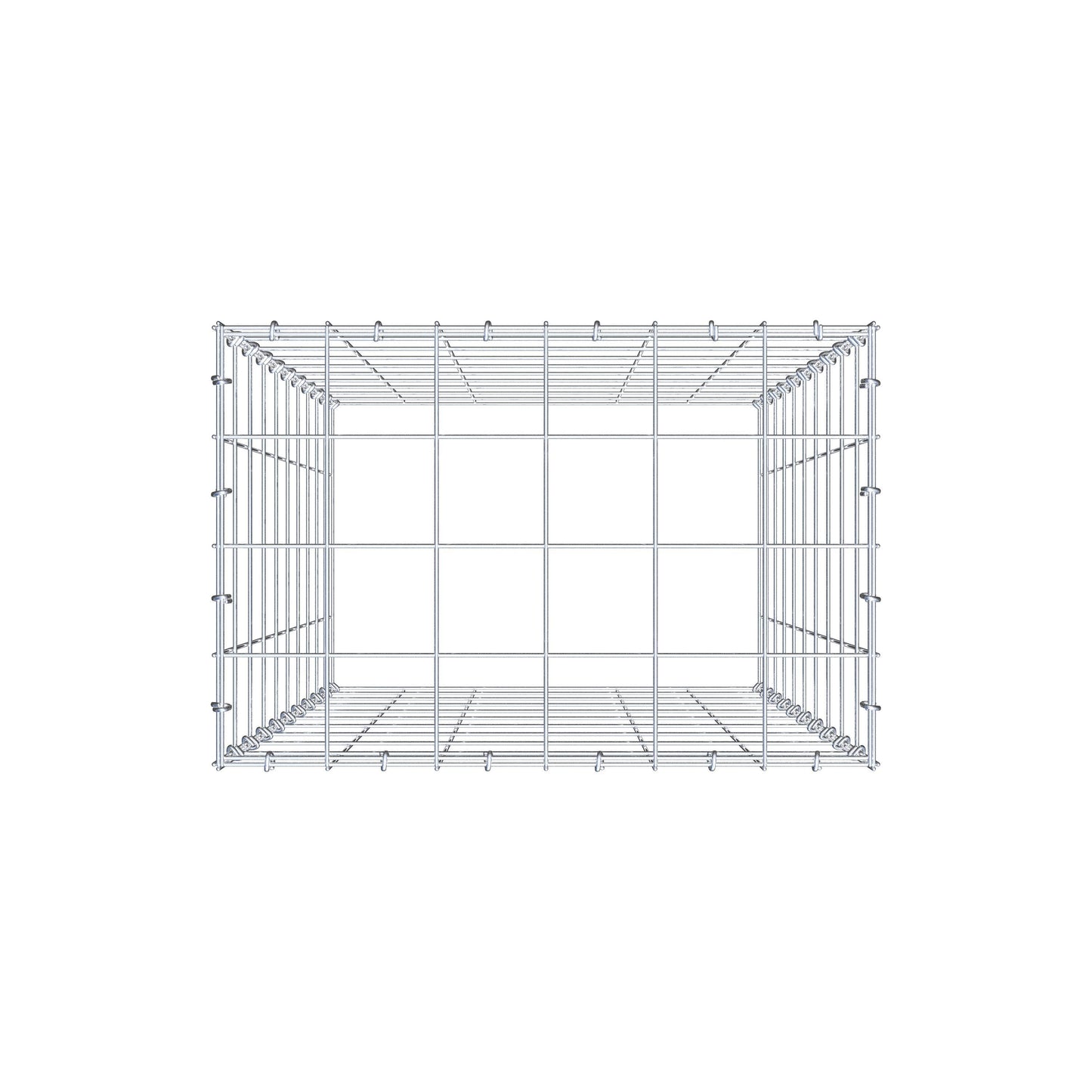 Gavión complementario de tipo 3 100 cm x 60 cm x 40 cm (L x A x P), malla 10 cm x 10 cm, anillo en C