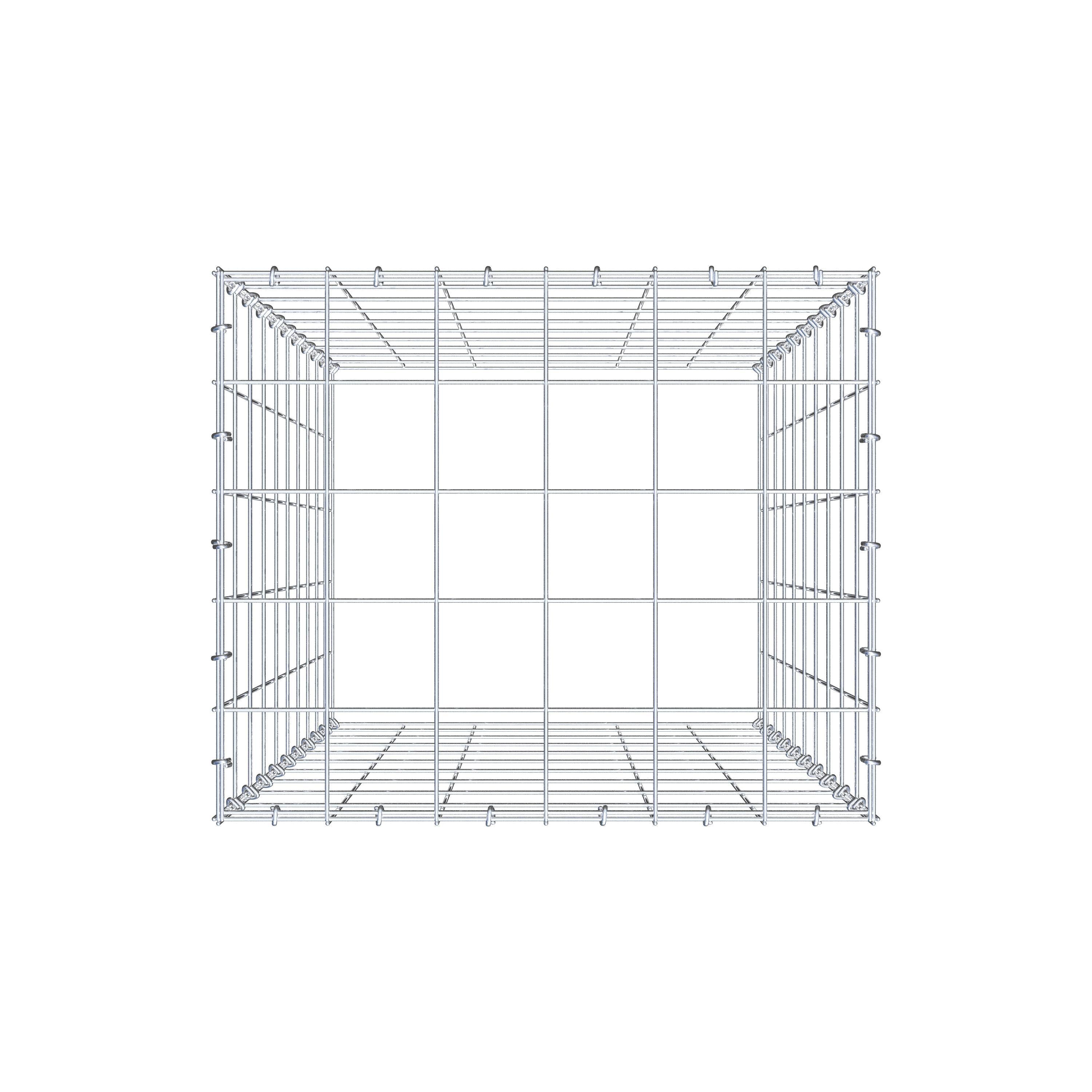 Anbaugabione Typ 3 100 cm x 60 cm x 50 cm (L x H x T), Maschenweite 10 cm x 10 cm, C-Ring