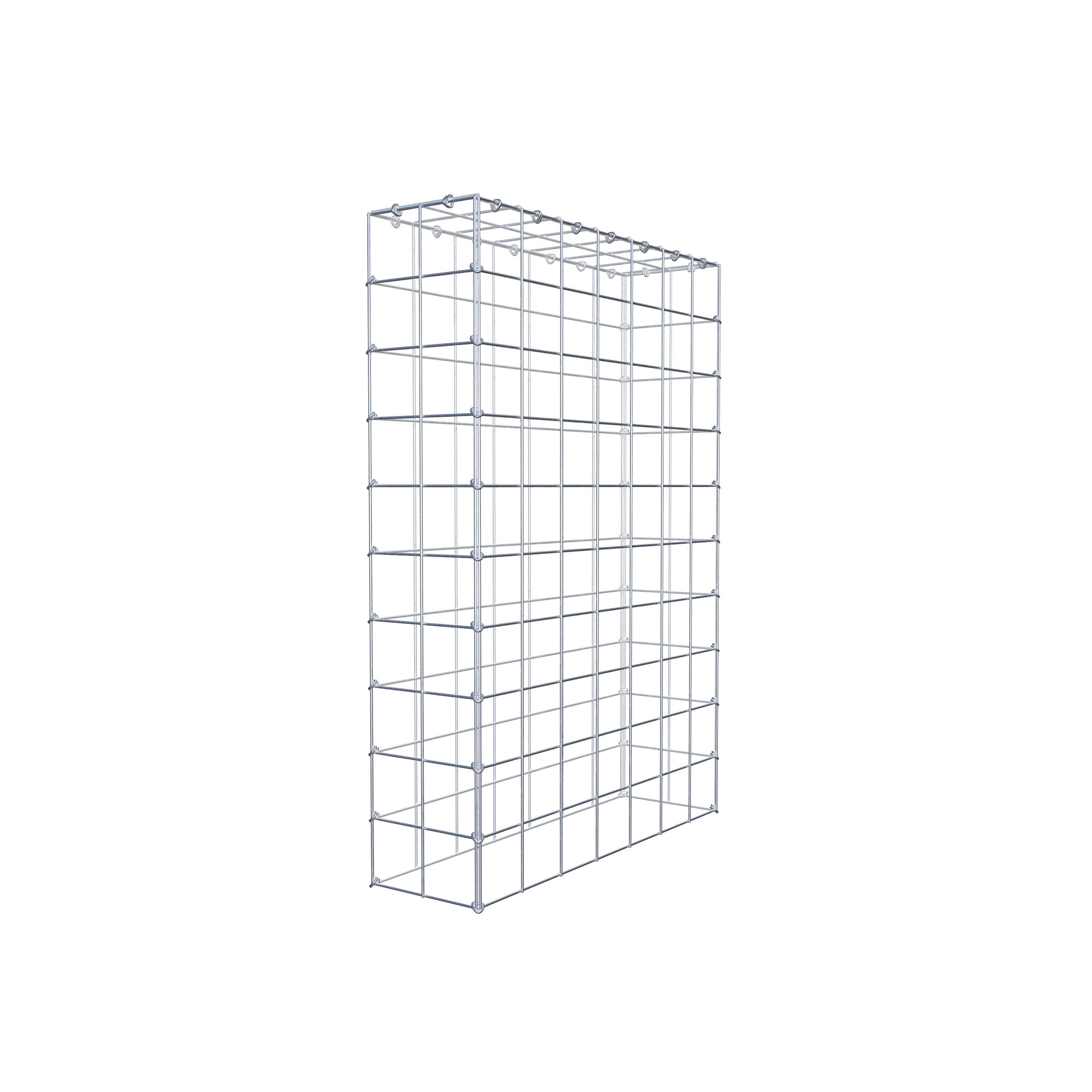 Gabion monté type 3 100 cm x 70 cm x 20 cm (L x H x P), maillage 10 cm x 10 cm, anneau en C