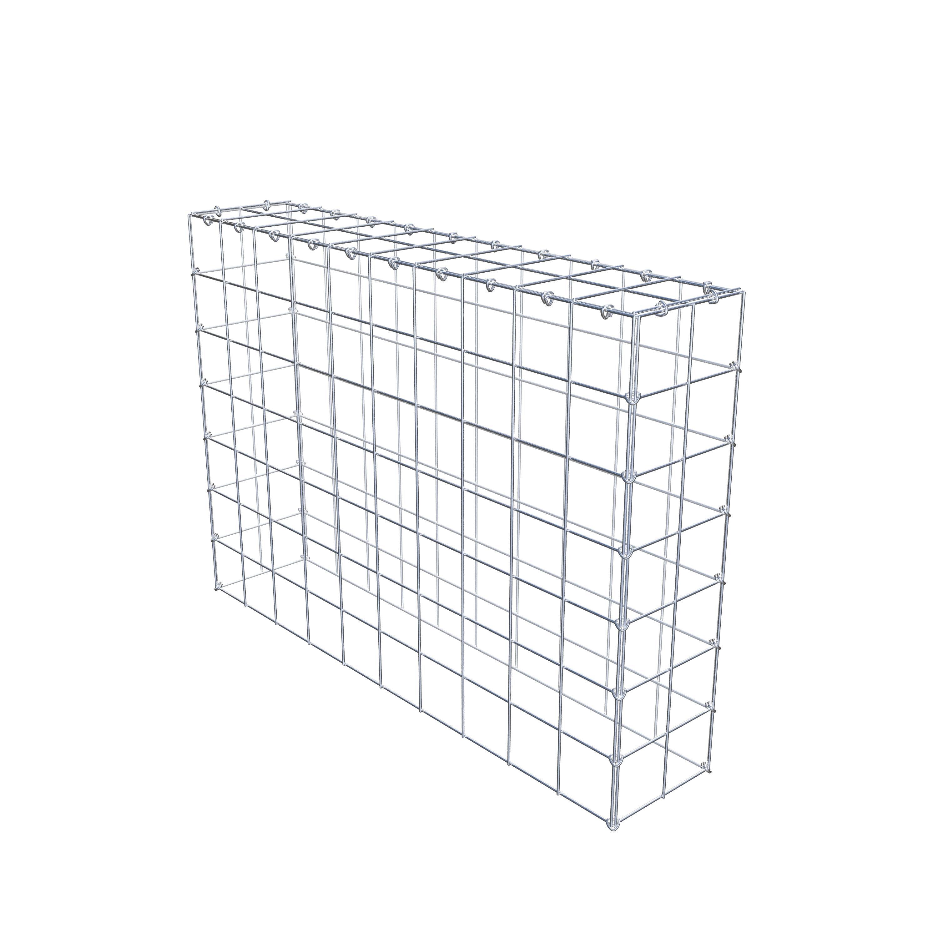 Gabion monté type 3 100 cm x 70 cm x 20 cm (L x H x P), maillage 10 cm x 10 cm, anneau en C