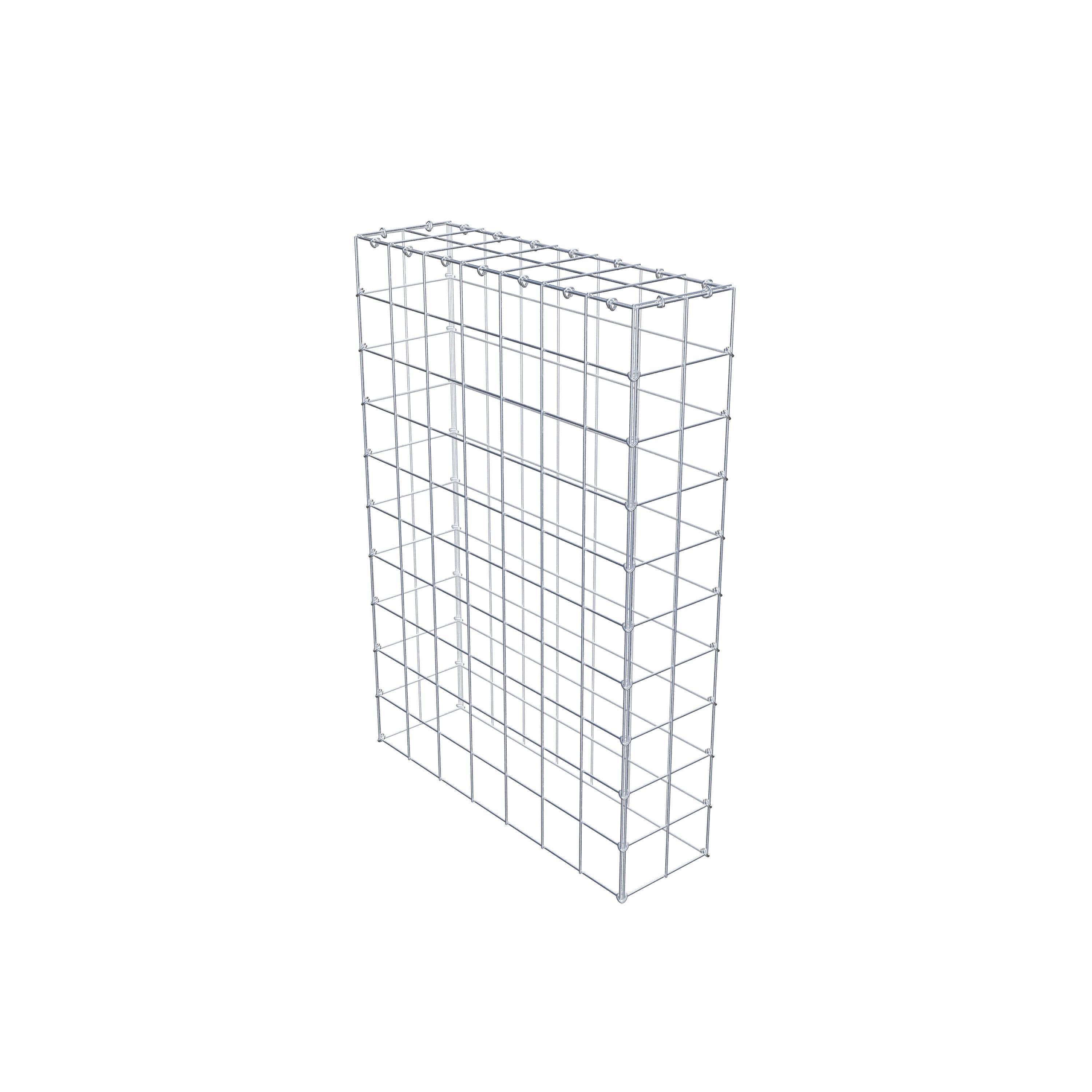 Gabion monté type 3 100 cm x 70 cm x 20 cm (L x H x P), maillage 10 cm x 10 cm, anneau en C