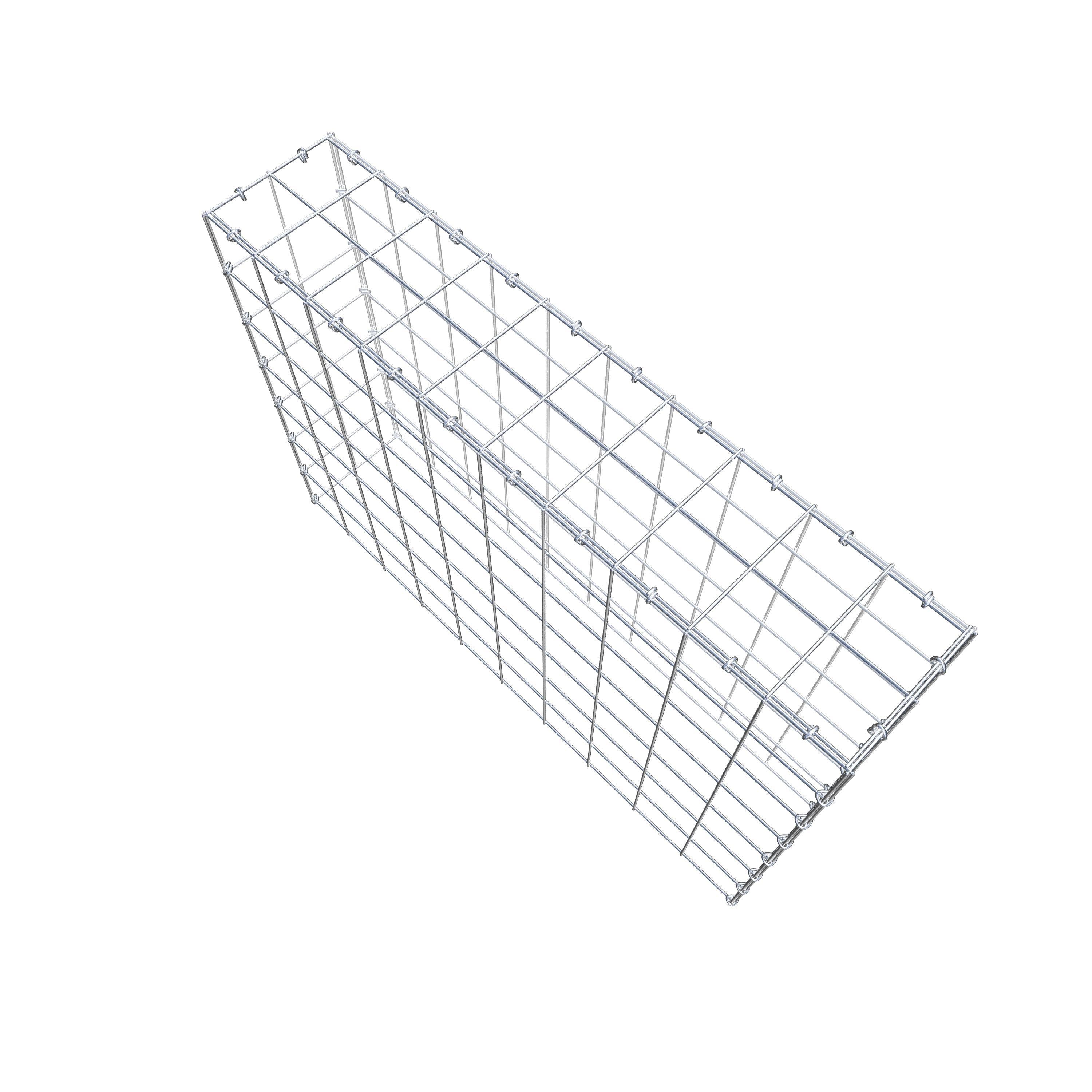 Gabion monté type 3 100 cm x 70 cm x 20 cm (L x H x P), maillage 10 cm x 10 cm, anneau en C