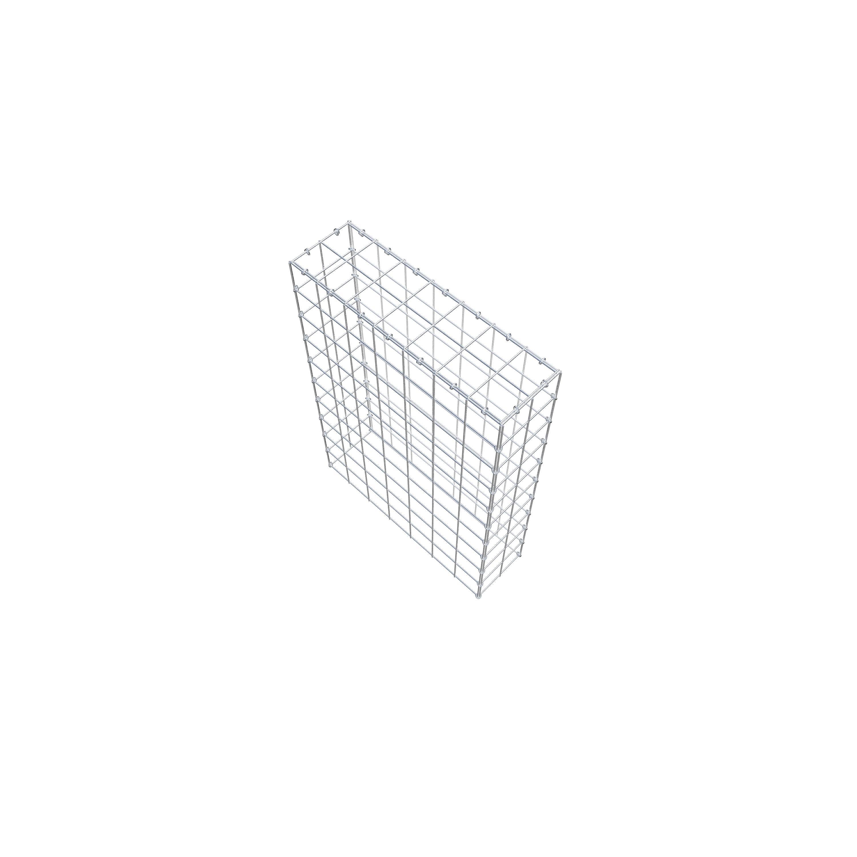 Gabion monté type 3 100 cm x 70 cm x 20 cm (L x H x P), maillage 10 cm x 10 cm, anneau en C