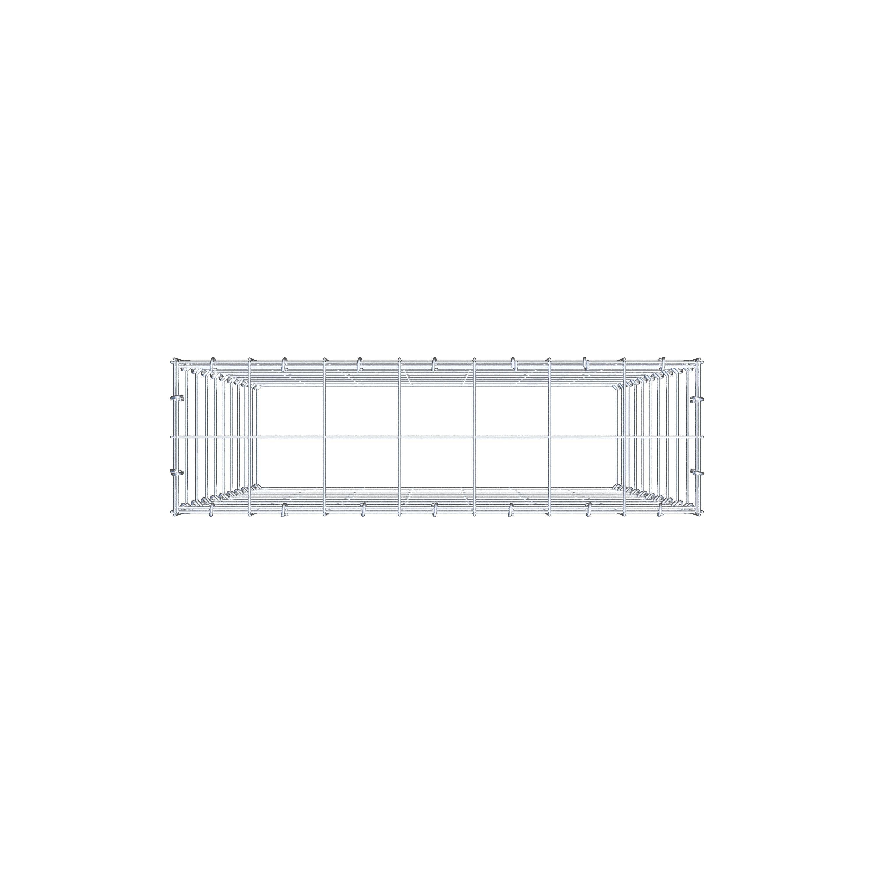 Gabbione aggiuntivo di tipo 3 100 cm x 70 cm x 20 cm (L x H x P), maglia 10 cm x 10 cm, anello a C