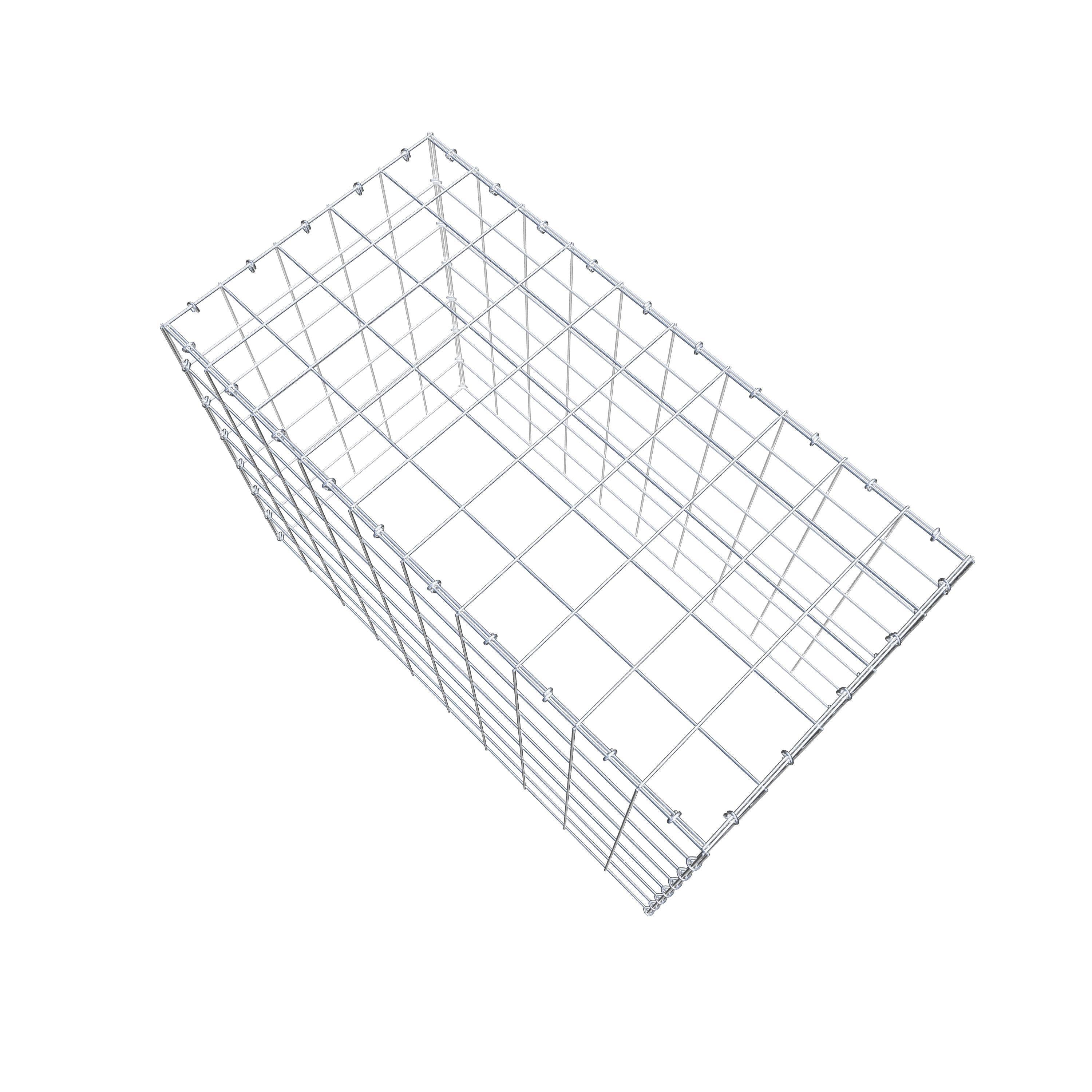 Anbaugabione Typ 3 100 cm x 70 cm x 50 cm (L x H x T), Maschenweite 10 cm x 10 cm, C-Ring