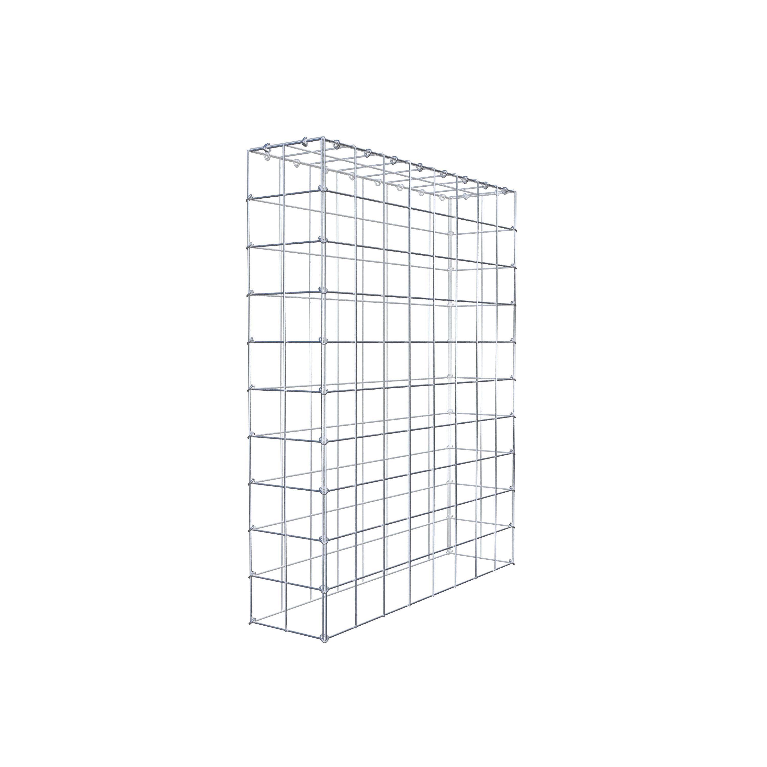 Gabion monté type 3 100 cm x 80 cm x 20 cm (L x H x P), maillage 10 cm x 10 cm, anneau en C