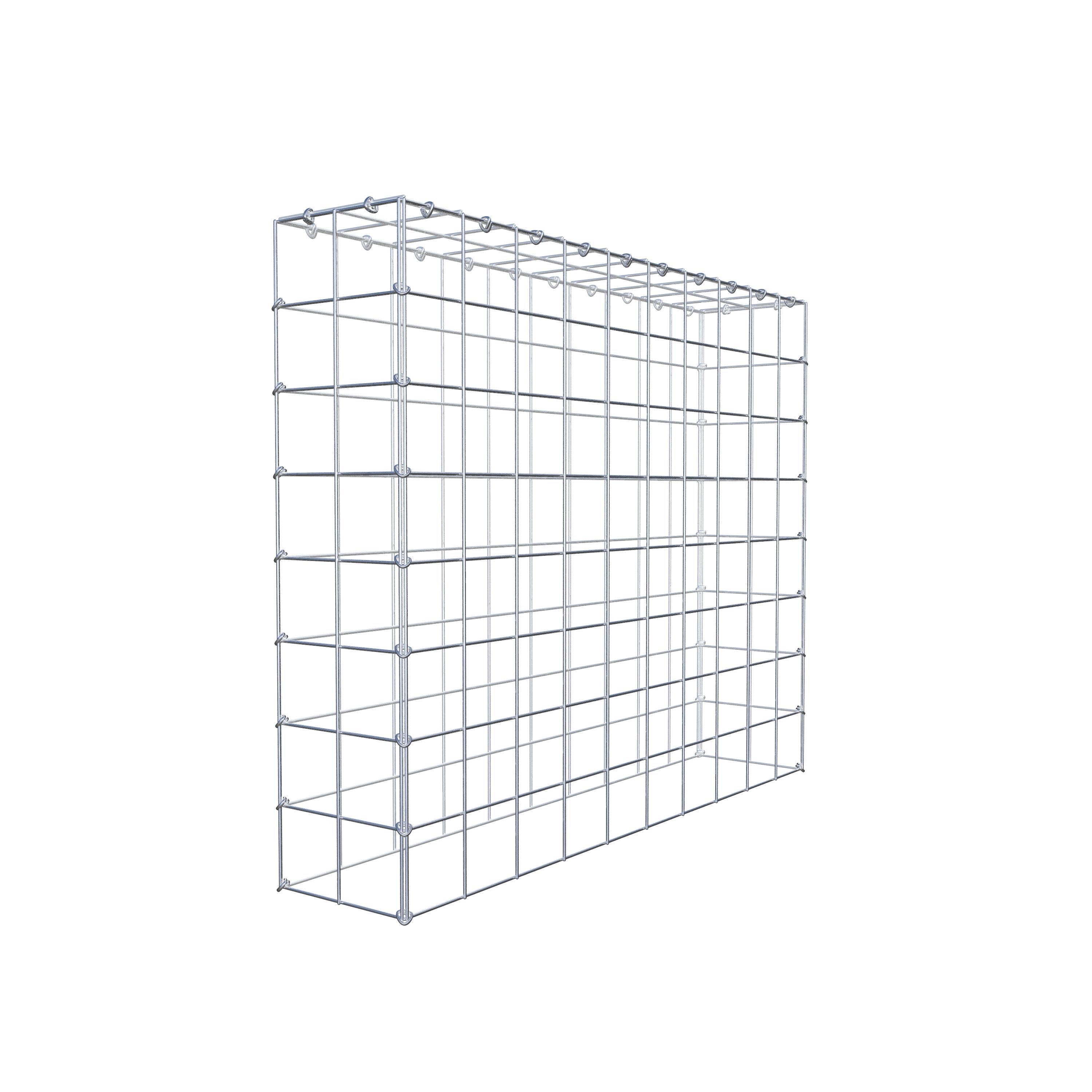 Gabion monté type 3 100 cm x 80 cm x 20 cm (L x H x P), maillage 10 cm x 10 cm, anneau en C