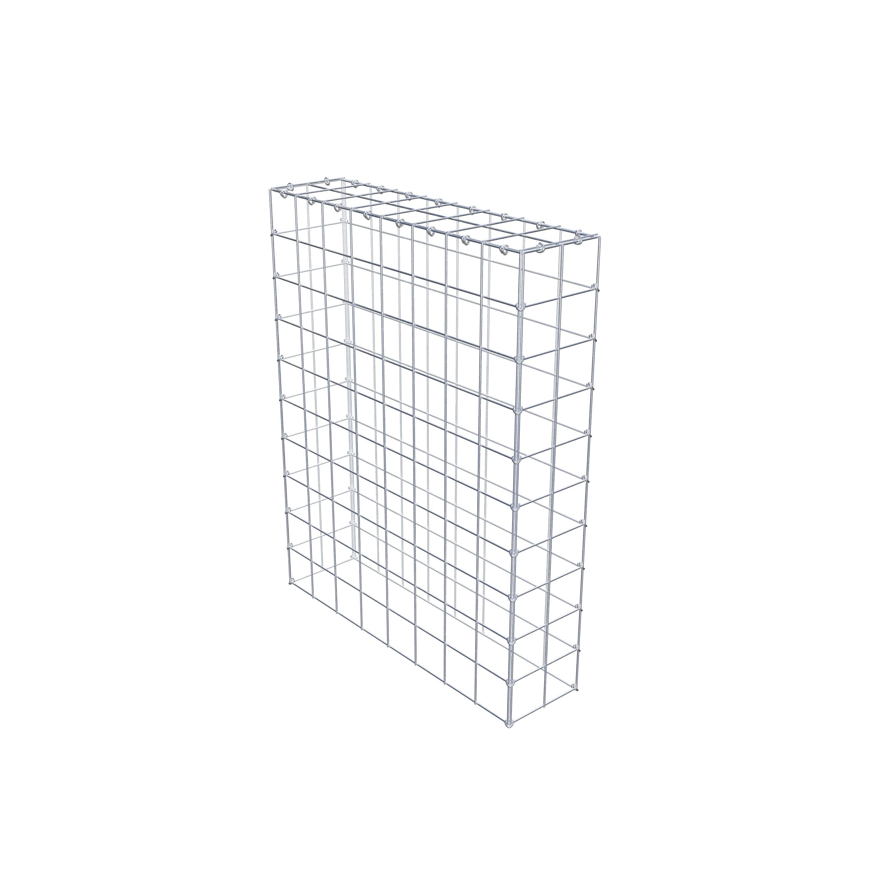 Gabion monté type 3 100 cm x 80 cm x 20 cm (L x H x P), maillage 10 cm x 10 cm, anneau en C